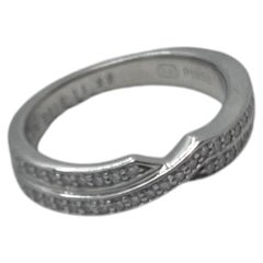 Harry Winston Tryst Two Row Pavé Diamond Band Ring Size 45