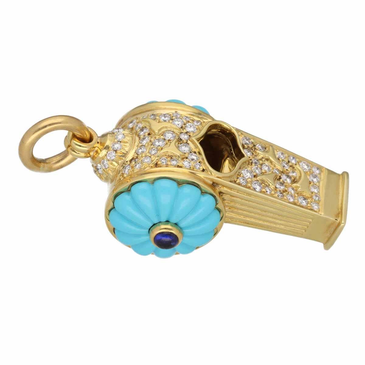 gold whistle charm