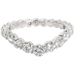 Harry Winston V-Shape Diamond Eternity Band in Platinum 1.57 Carat