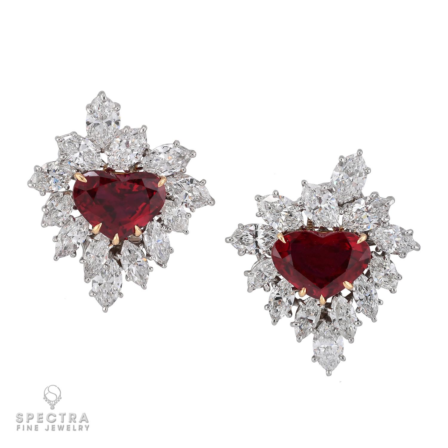 Contemporary Harry Winston Vintage Ruby Diamond Necklace Suite, circa 1980s For Sale
