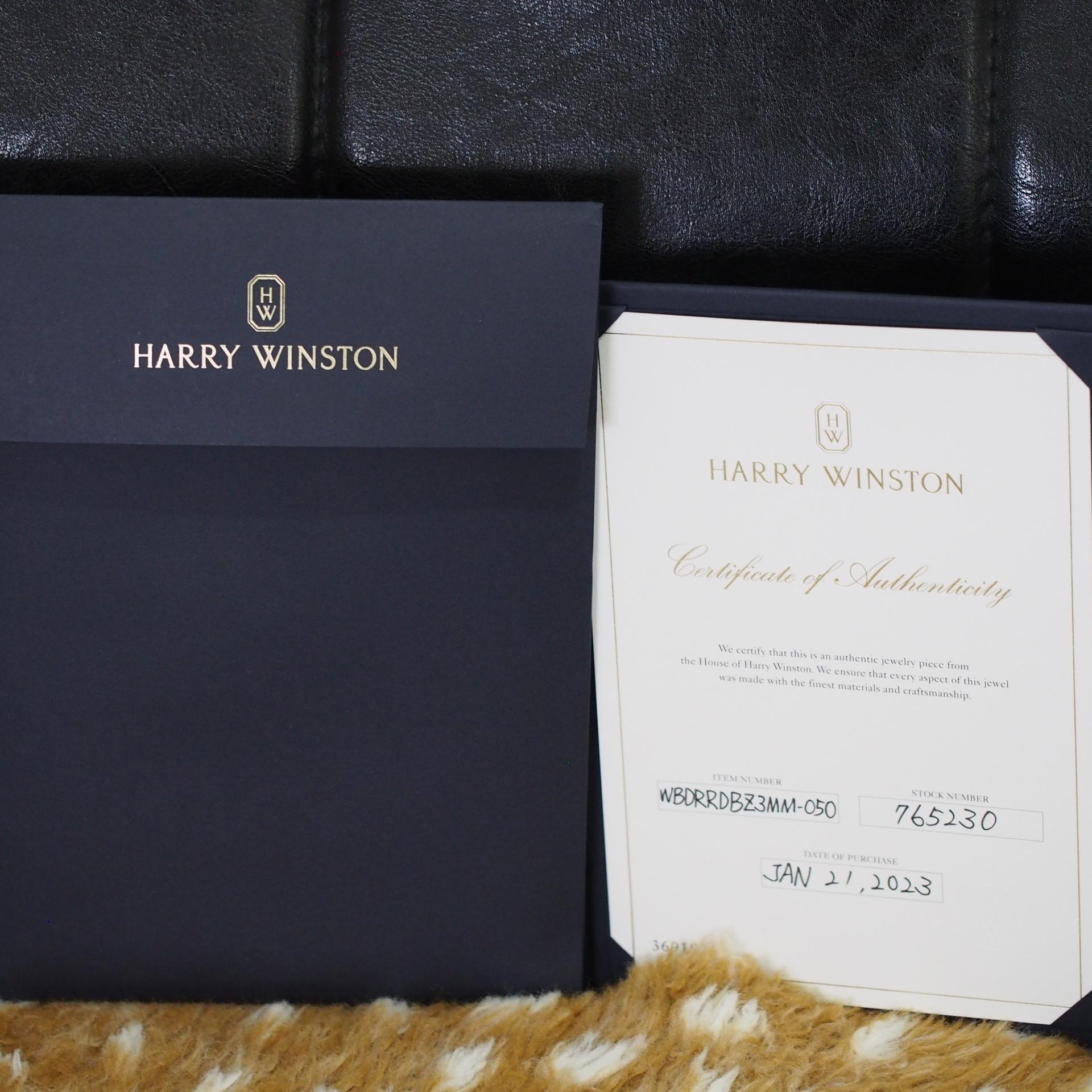 Harry Winston Wedding Band Single Diamond Ring Rose Gold US 4.75 1