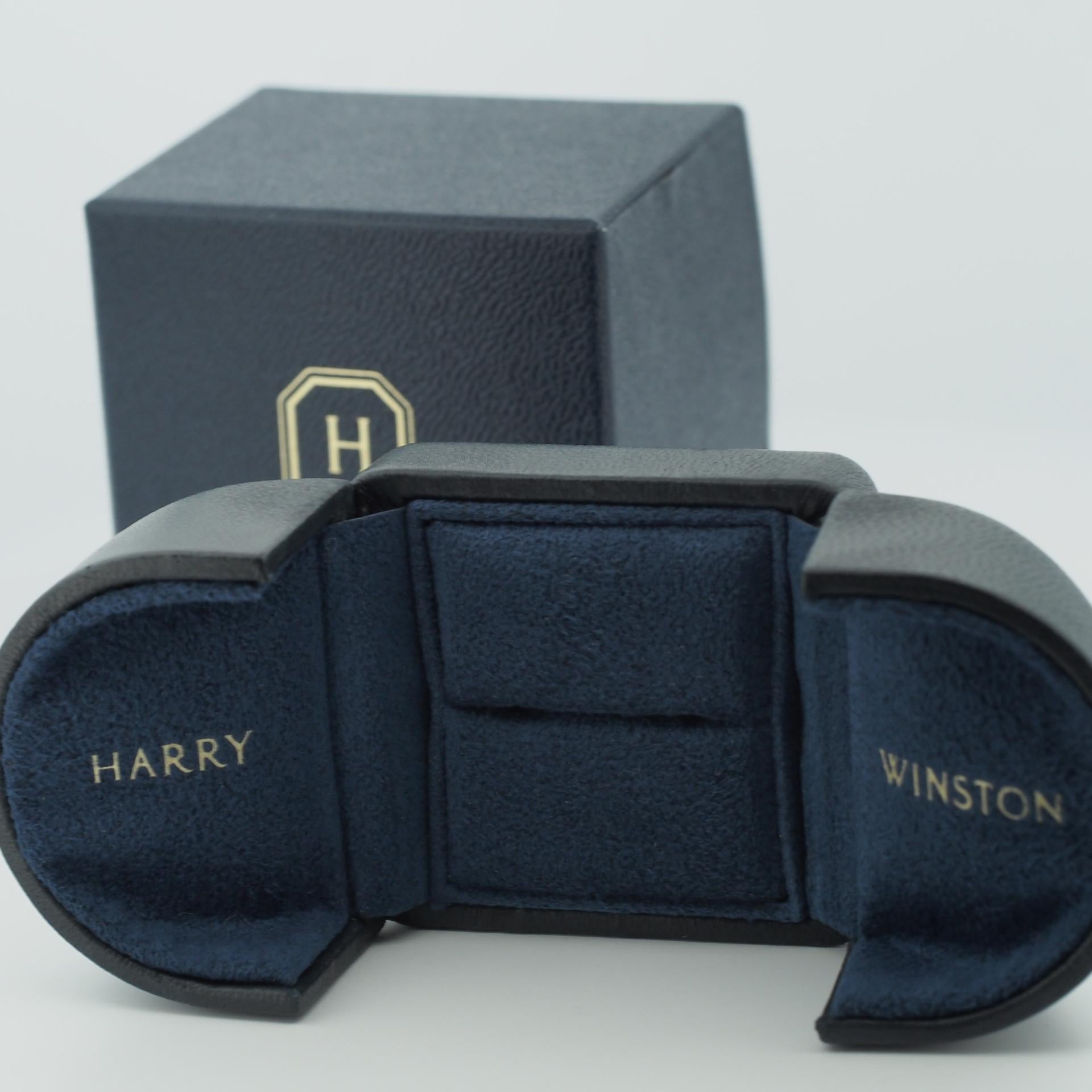 Harry Winston Wedding Band Single Diamond Ring Rose Gold US 4.75 2