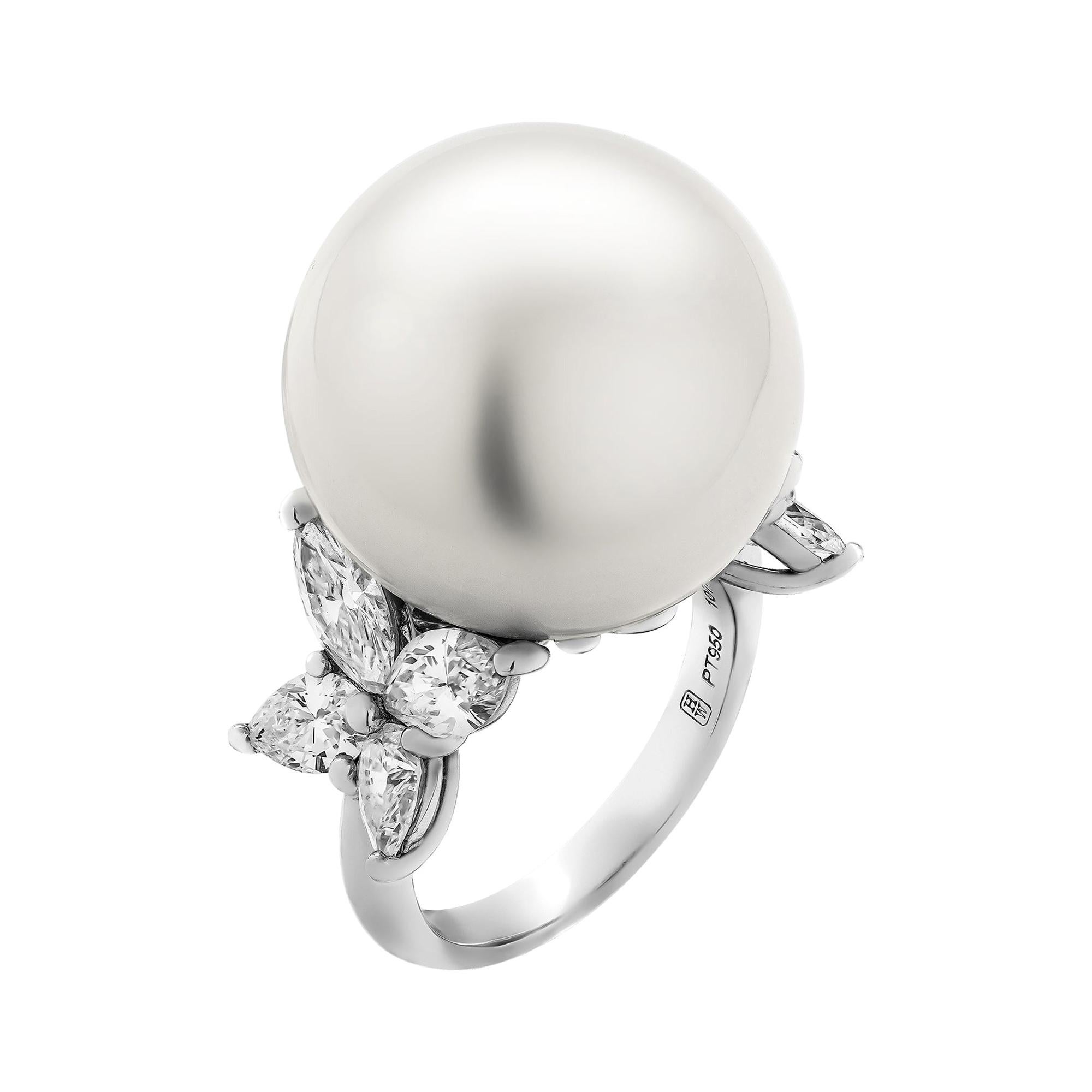 GIA Certified Harry Winston Wisdom of Pearl Ring