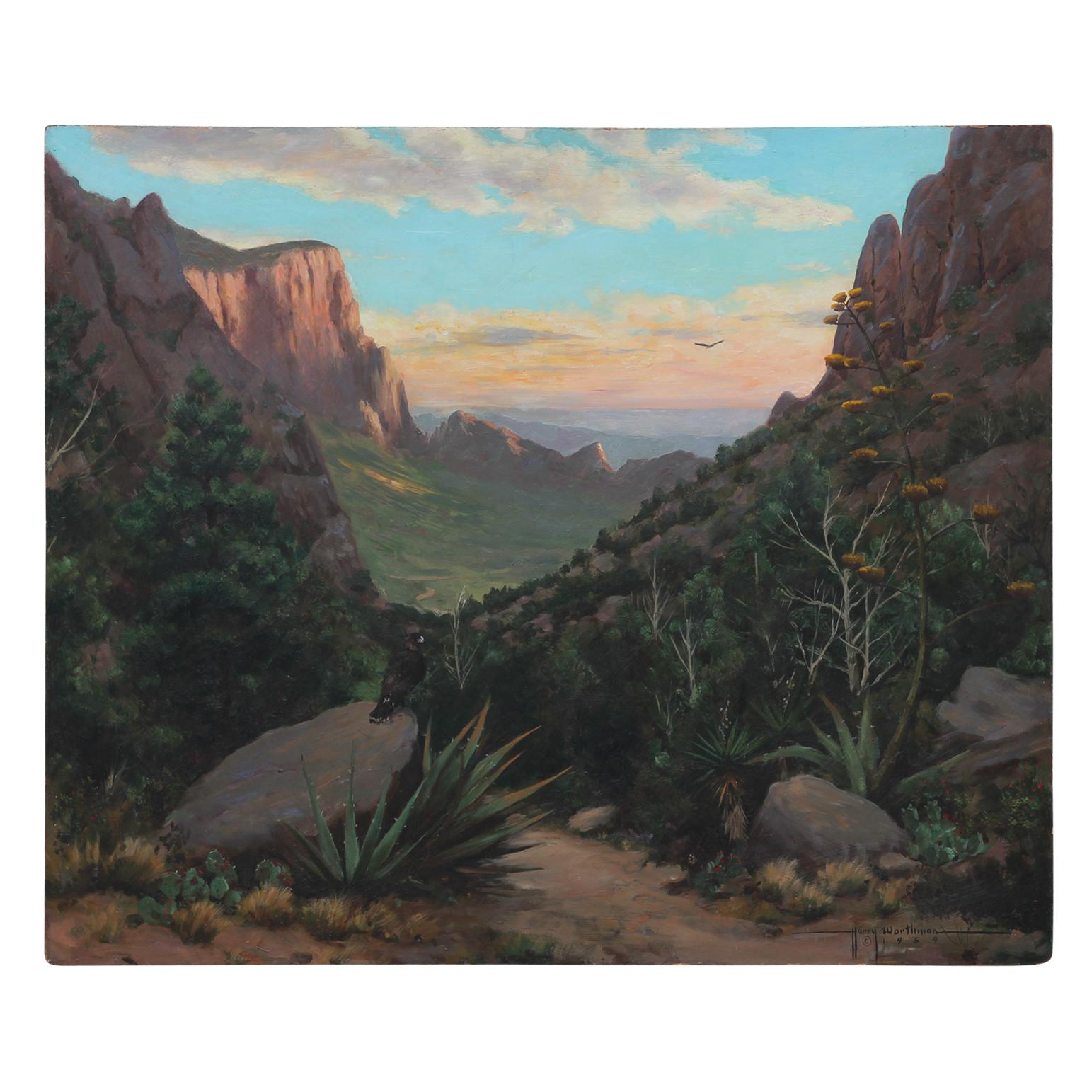 Untitled Naturalistic Desert Landscape Painting