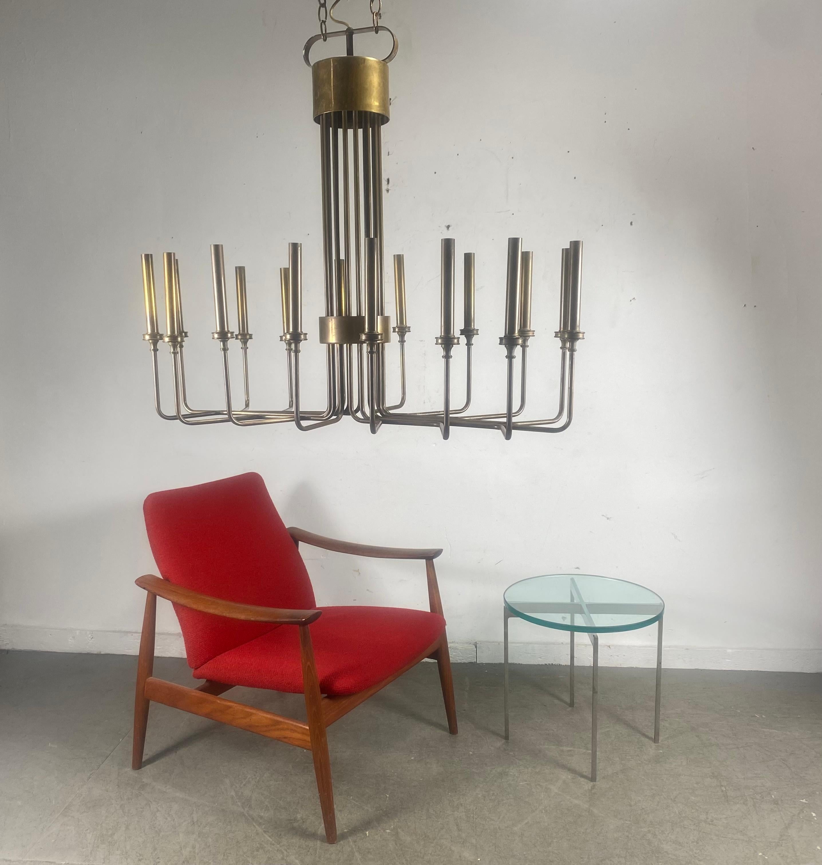 Hart Associates Brass Chandelier Attributed to Tommi Parzinger For Sale 2
