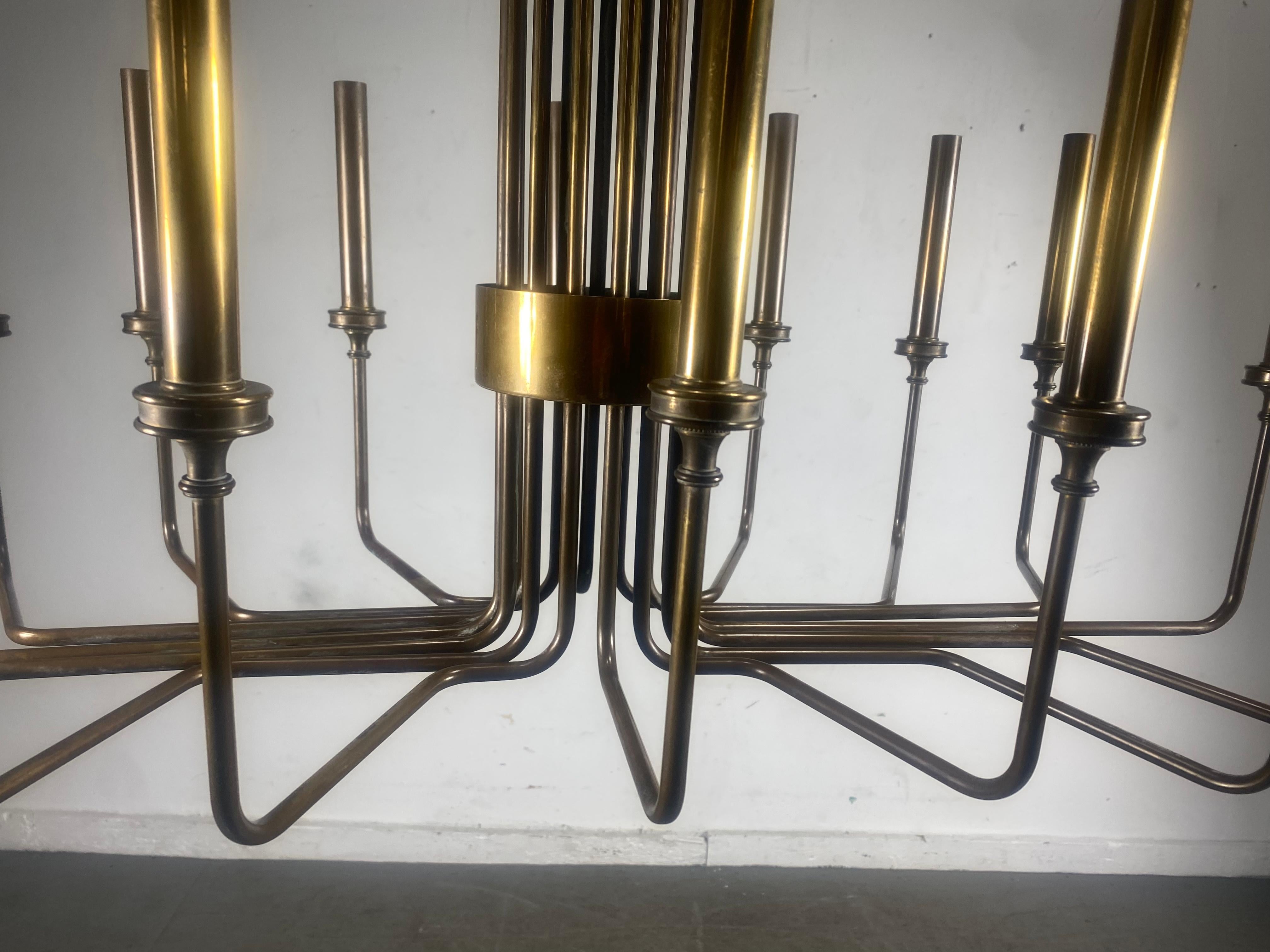 Hart Associates Brass Chandelier Attributed to Tommi Parzinger For Sale 4