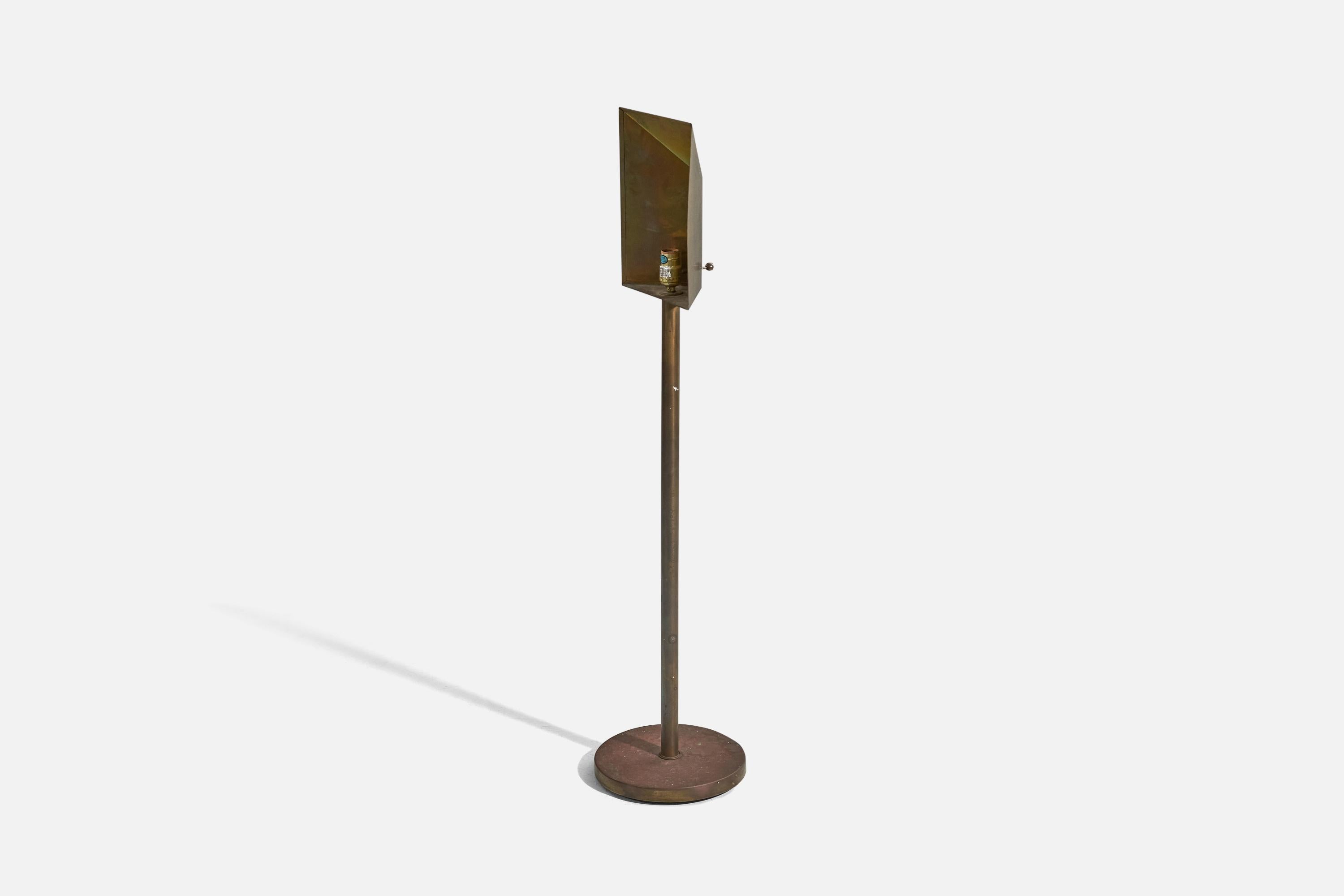 Mid-Century Modern Hart Associates, Floor Lamp, Brass, United States, 1960s For Sale