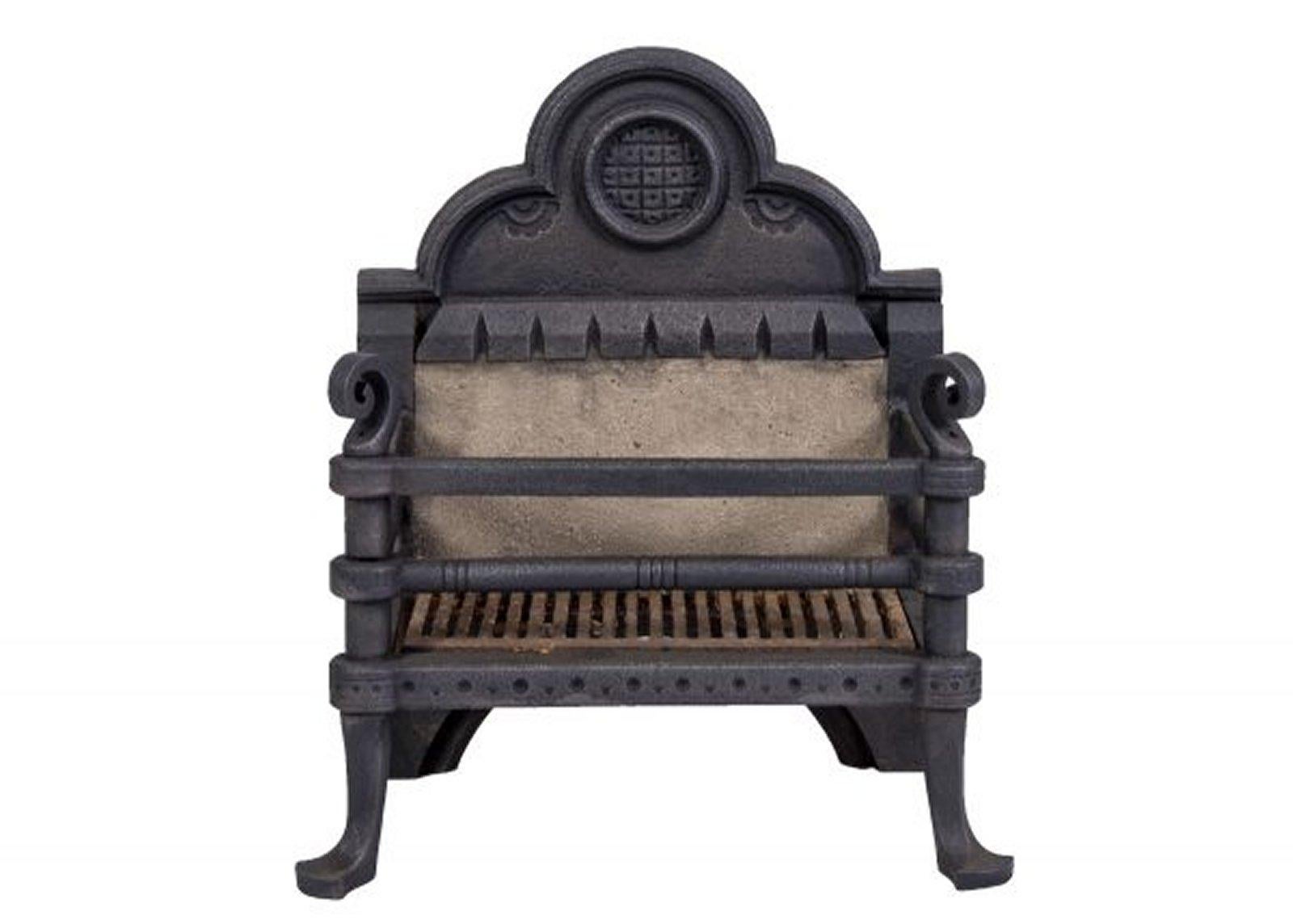 Hart Son & Peard, an English Aesthetic Movement Fire Grate with Dog Head Finials 8
