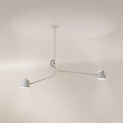 Hartau Double Contemporary Matte White Pendant with Shades by D'Armes