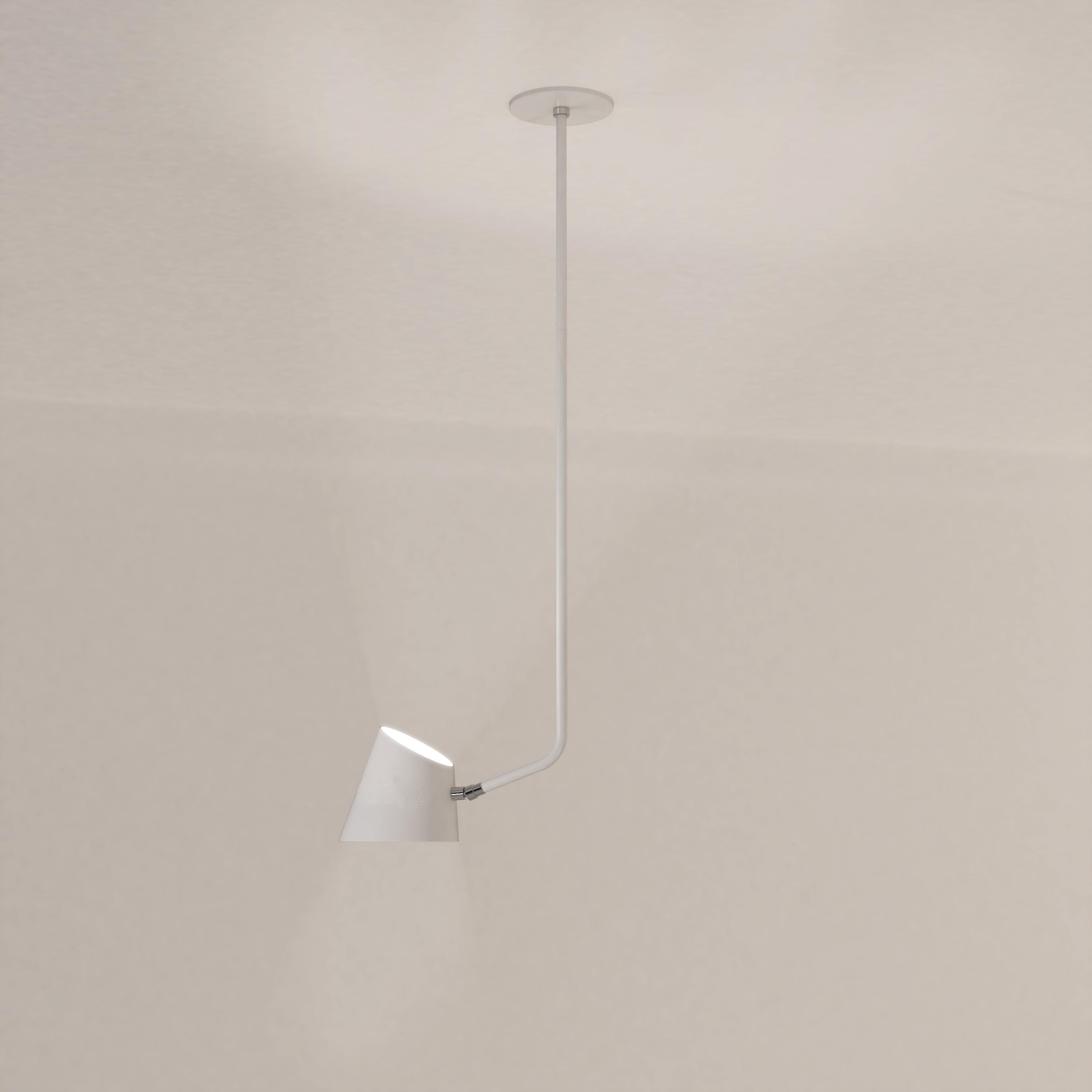 Canadian Hartau Simple Matte White Single Pendant with Shades by Studio d'Armes For Sale