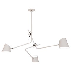 Hartau Triple Contemporary Matte White Pendant with Shades by D
Armes