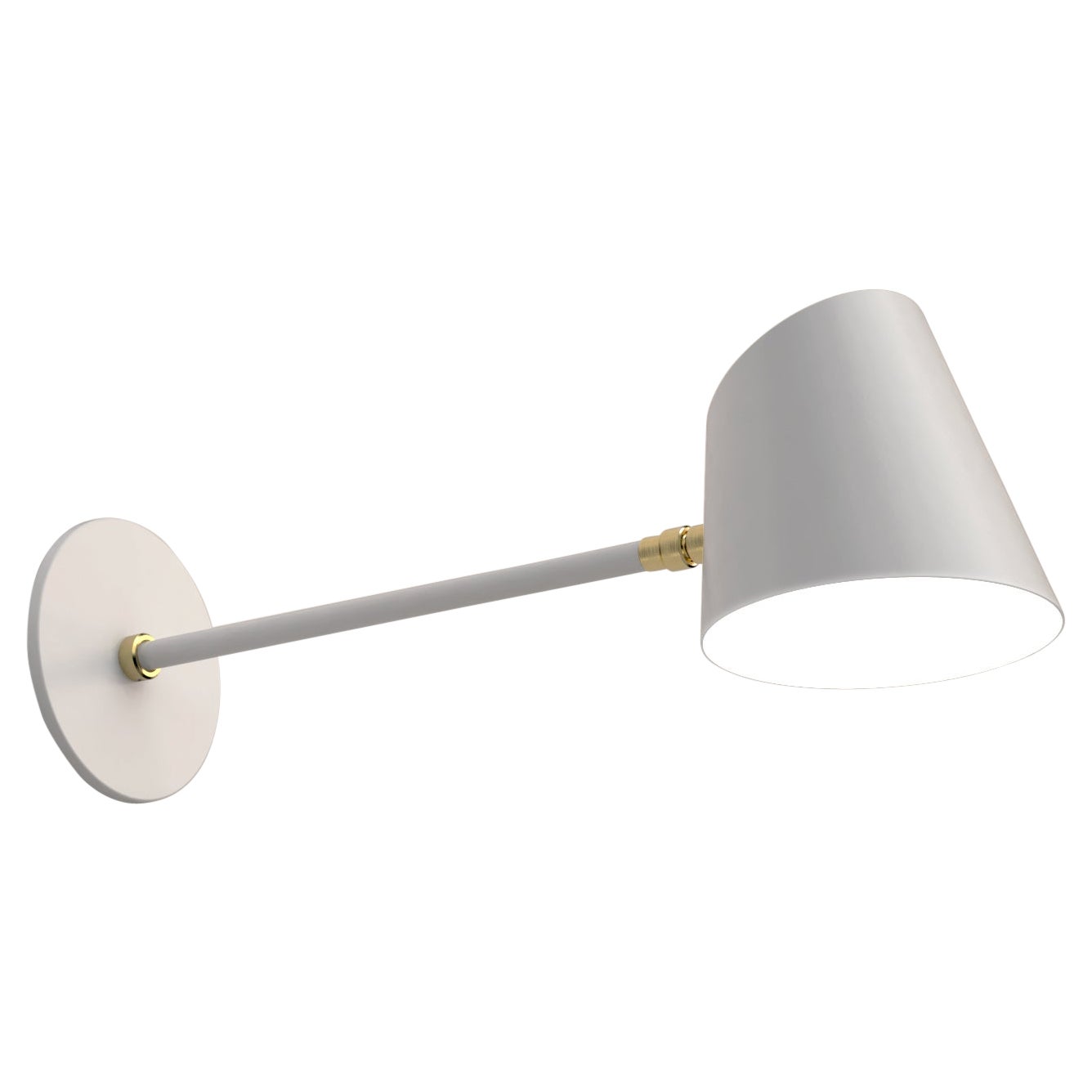 Hartau Wall Matte White Single Pendant with Shades by Studio d'Armes For Sale