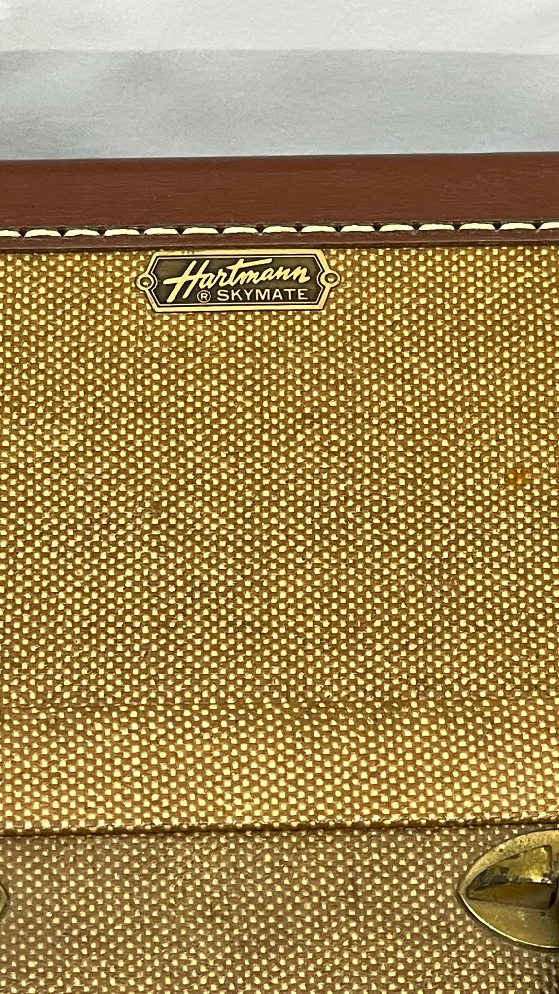 Hartman Leather Suitcase Circa 1940's For Sale 4