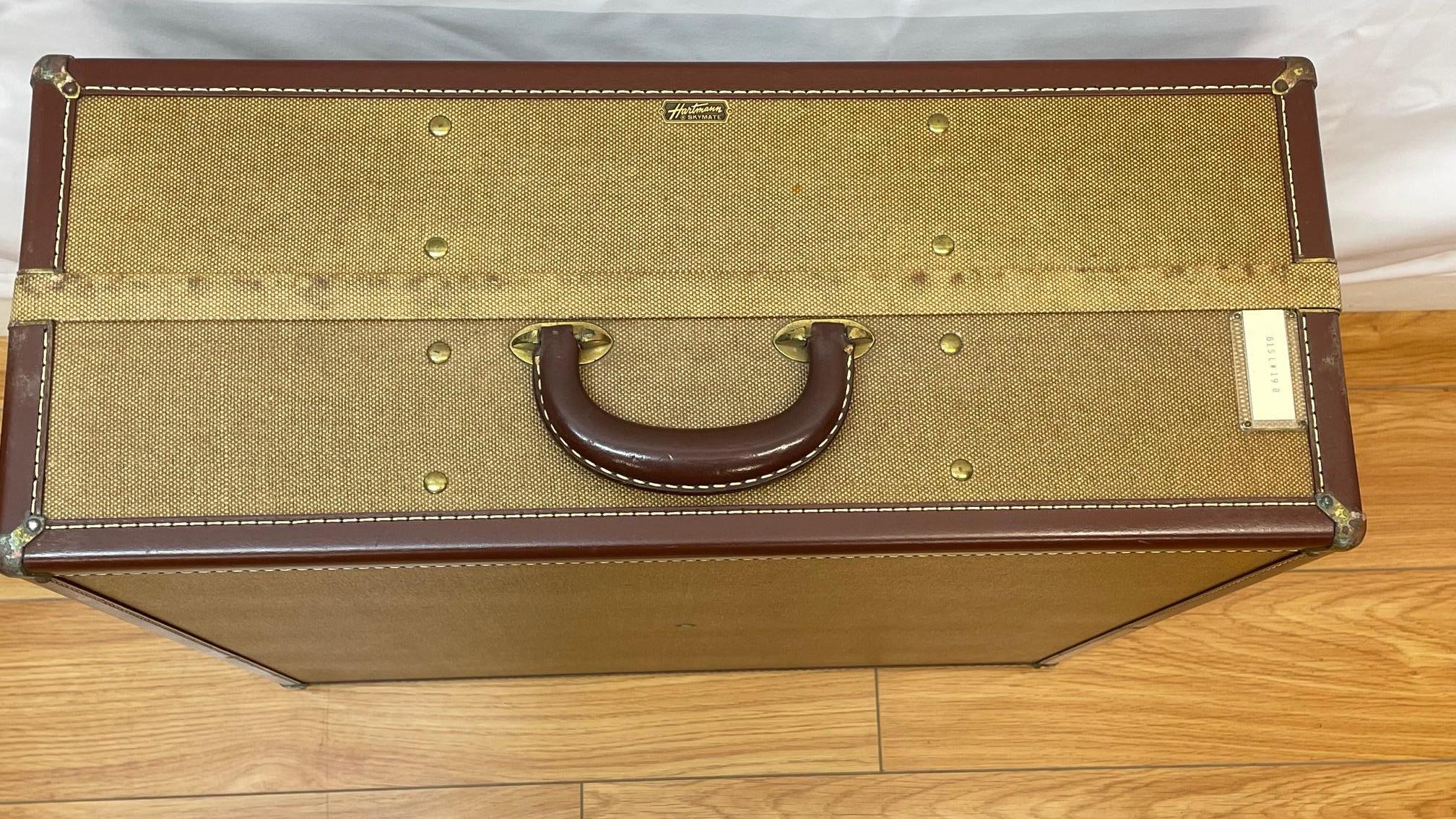 Hartman Leather Suitcase Circa 1940's For Sale 3