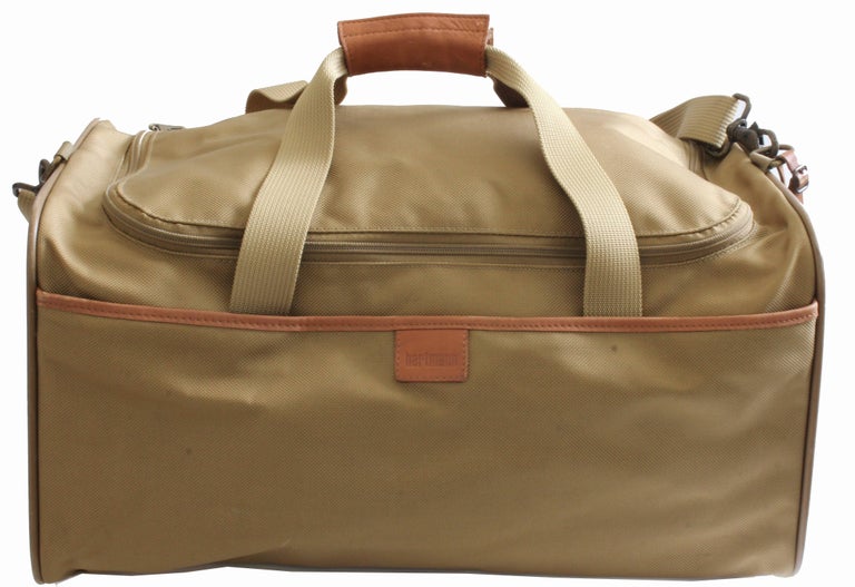 Hartmann 20in Duffel Bag Nylon Canvas Leather Travel Bag + Shoulder