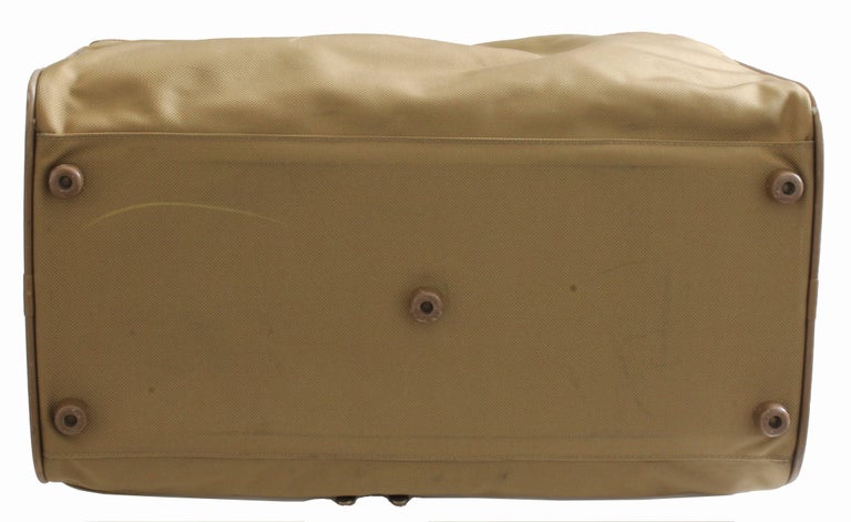 Hartmann 20in Duffel Bag Nylon Canvas Leather Travel Bag + Shoulder Strap at 1stdibs