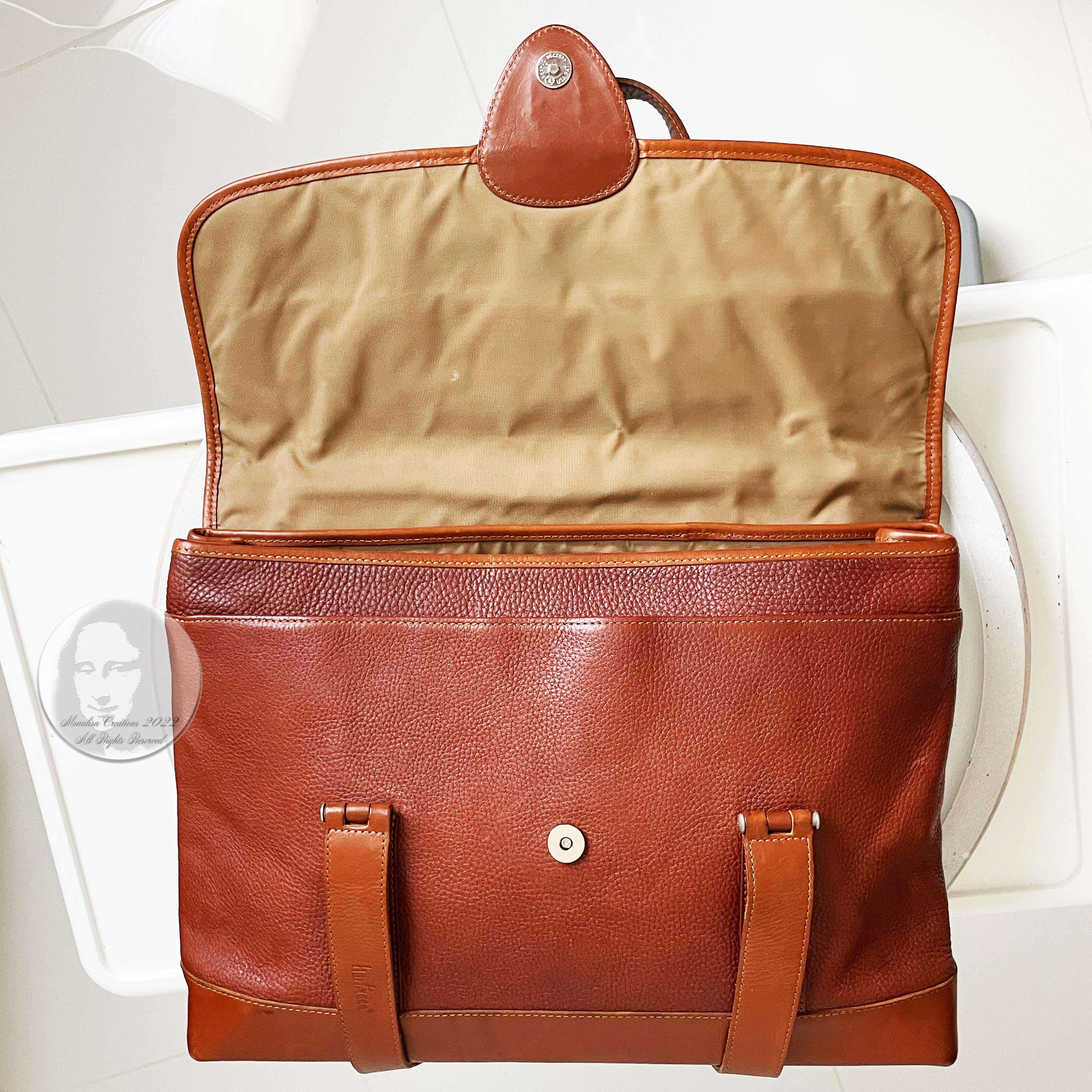 Hartmann Business Bag Briefcase Computer or Shoulder Bag British Tan Leather 8