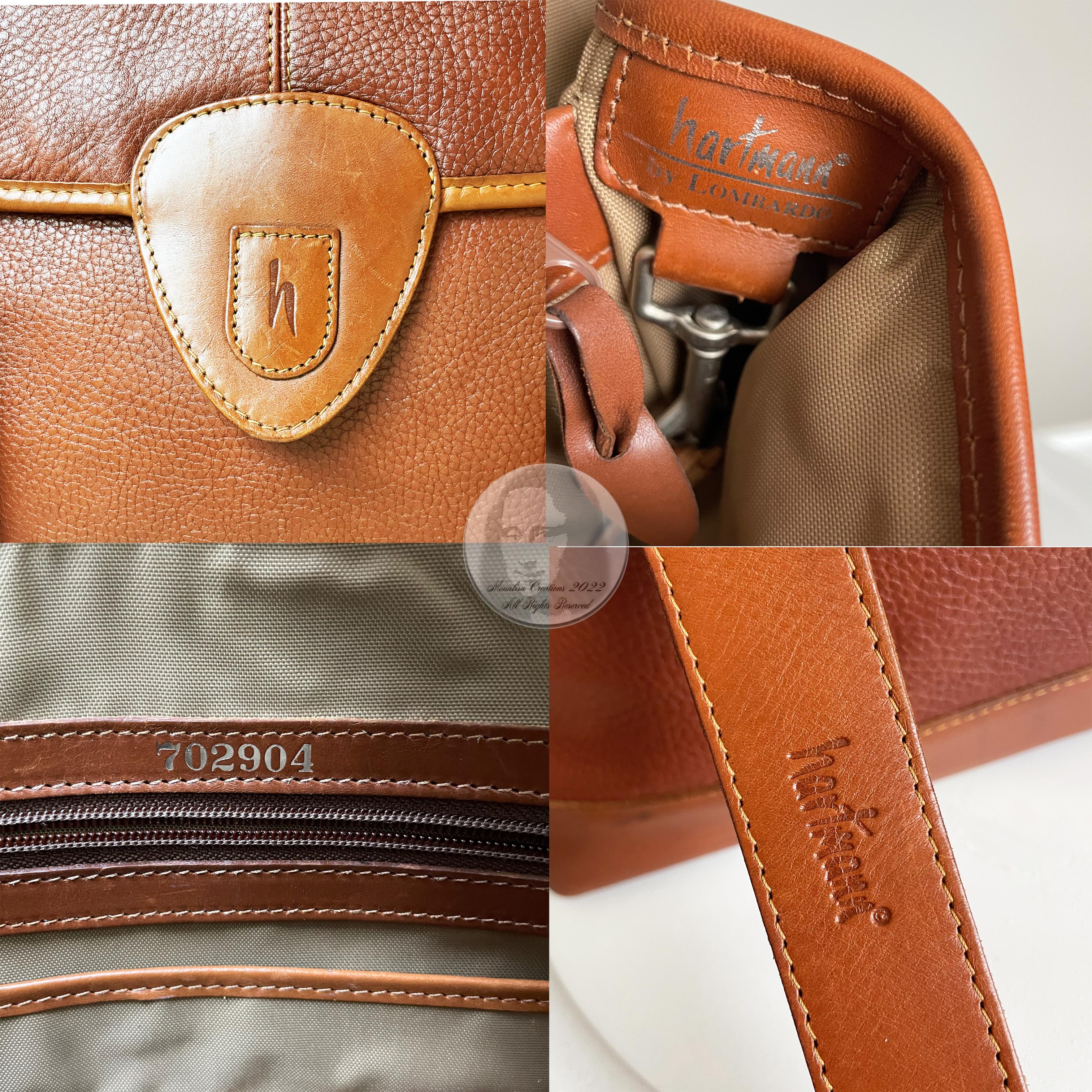 Hartmann Business Bag Aktentasche/Schultertasche aus braunem britischem Leder 10