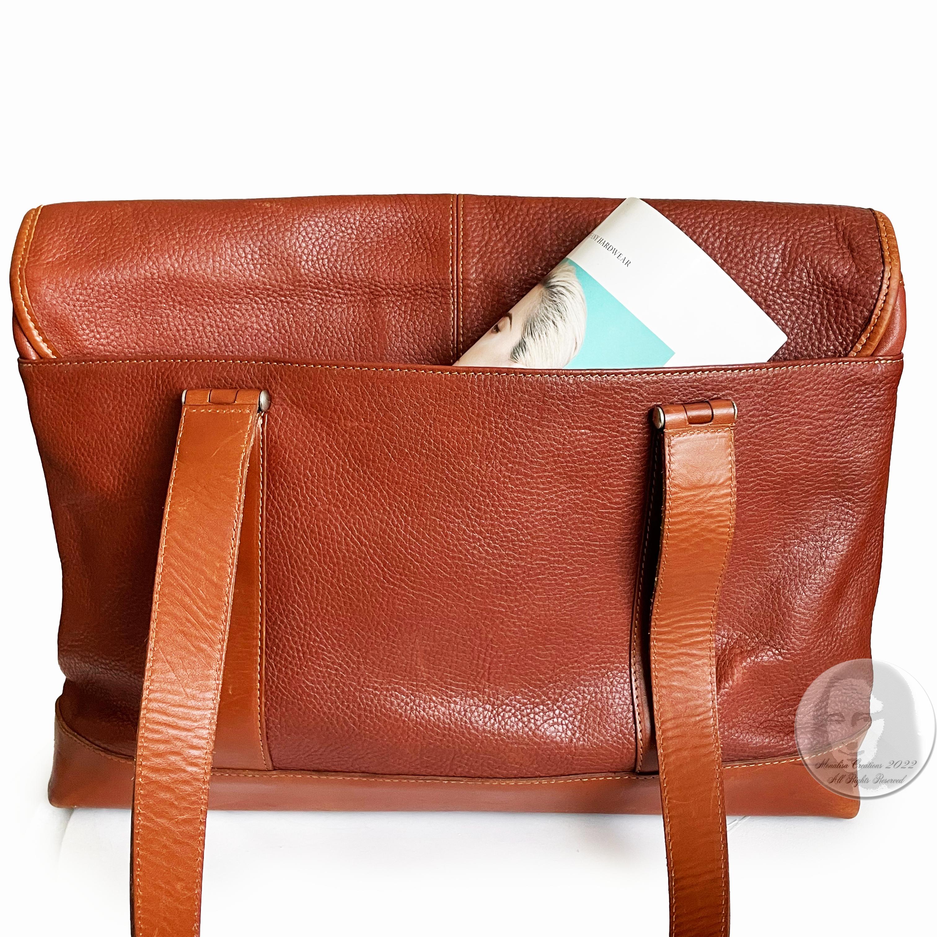 Hartmann Business Bag Briefcase Computer or Shoulder Bag British Tan Leather 4