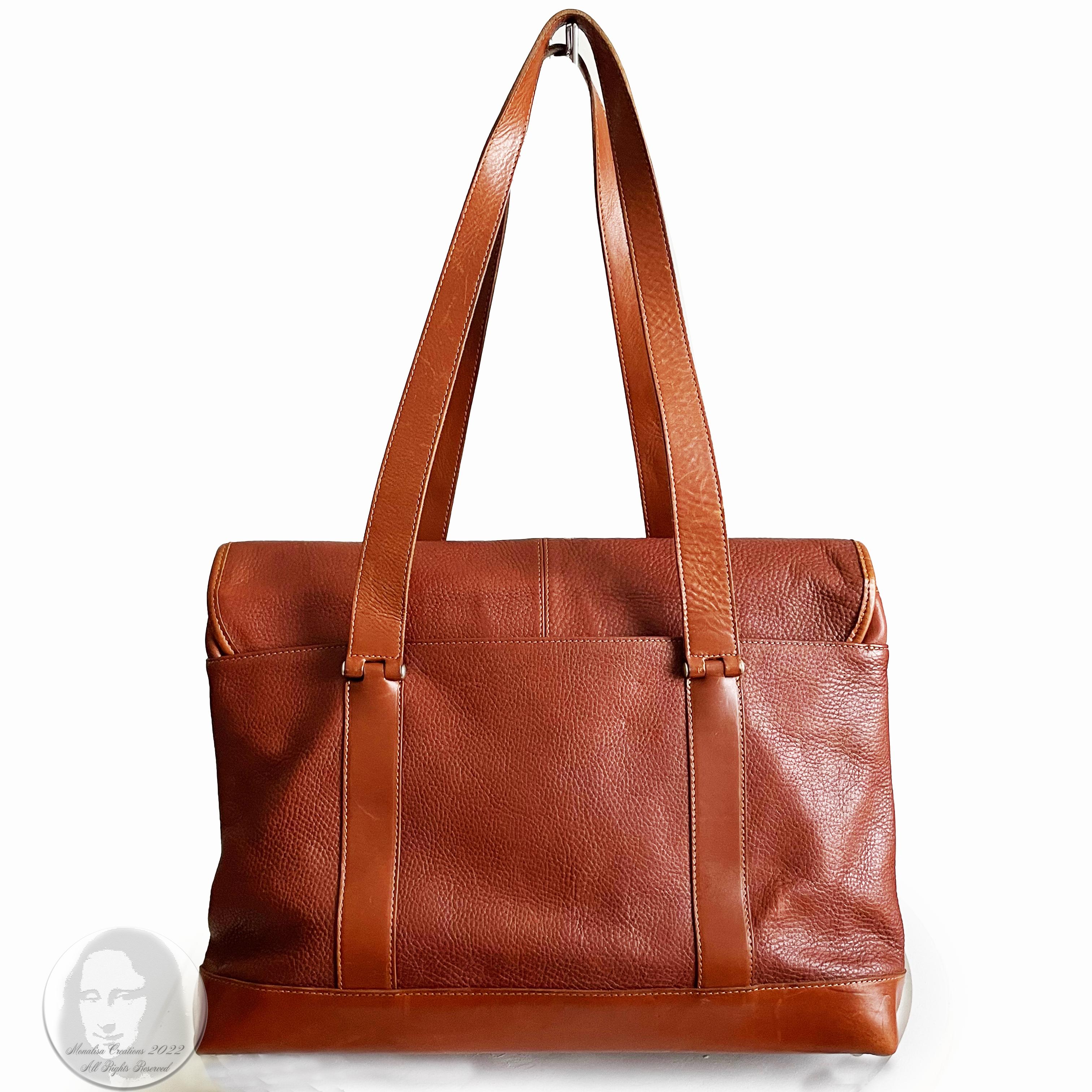 Hartmann Business Bag Briefcase Computer or Shoulder Bag British Tan Leather 4
