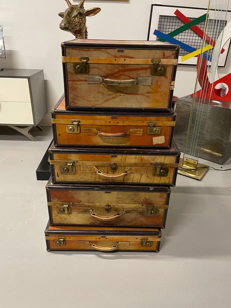 Hartmann Leather Luggage Set For Sale at 1stDibs