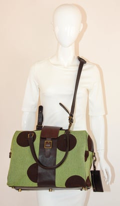 Hartmann Retro Carry-On in Apple Green with Polka Dot