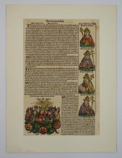 Collection of Ten Medieval Woodblock Prints from the 'Nuremberg Chronicle'