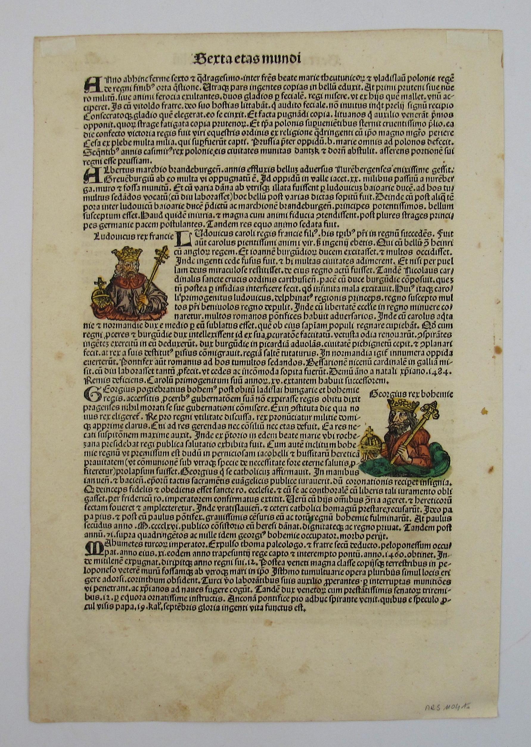 Collection of Ten Medieval Woodblock Prints from the 'Nuremberg Chronicle' - Brown Figurative Print by Hartmann Schedel