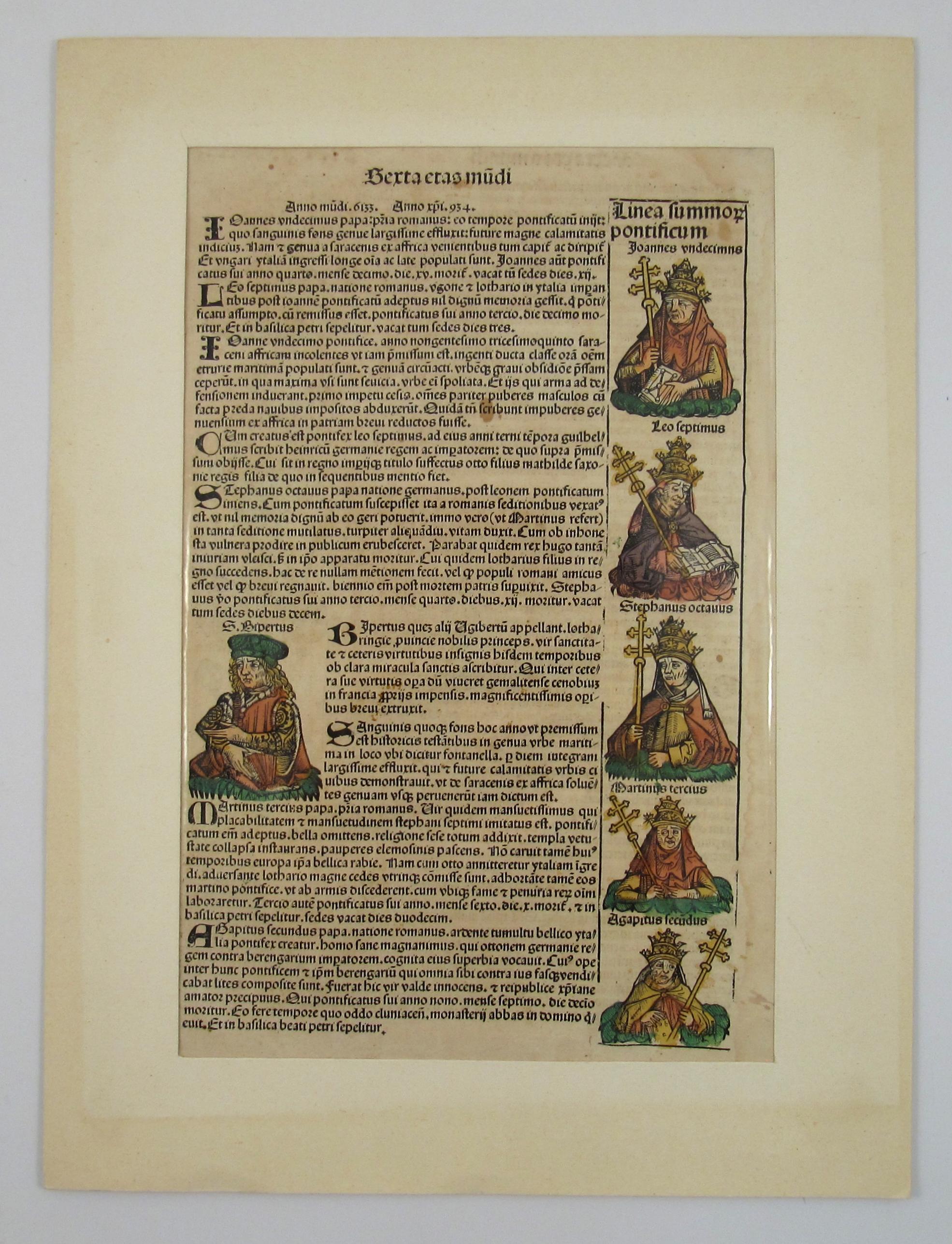Collection of Ten Medieval Woodblock Prints from the 'Nuremberg Chronicle'  2