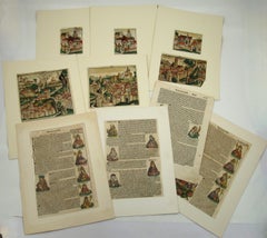 Collection of Ten Medieval Woodblock Prints from the 'Nuremberg Chronicle'