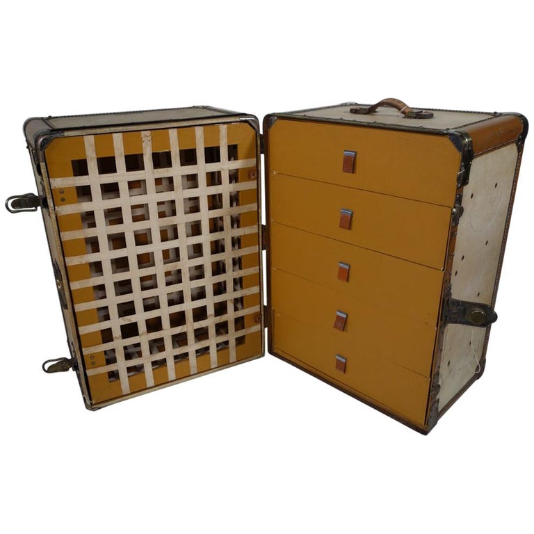 Hartmann Wardrobe Trunk with Key For Sale at 1stDibs