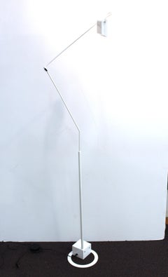 Hartmut Engel Deutsche postmoderne Stehlampe aus weißem Metall