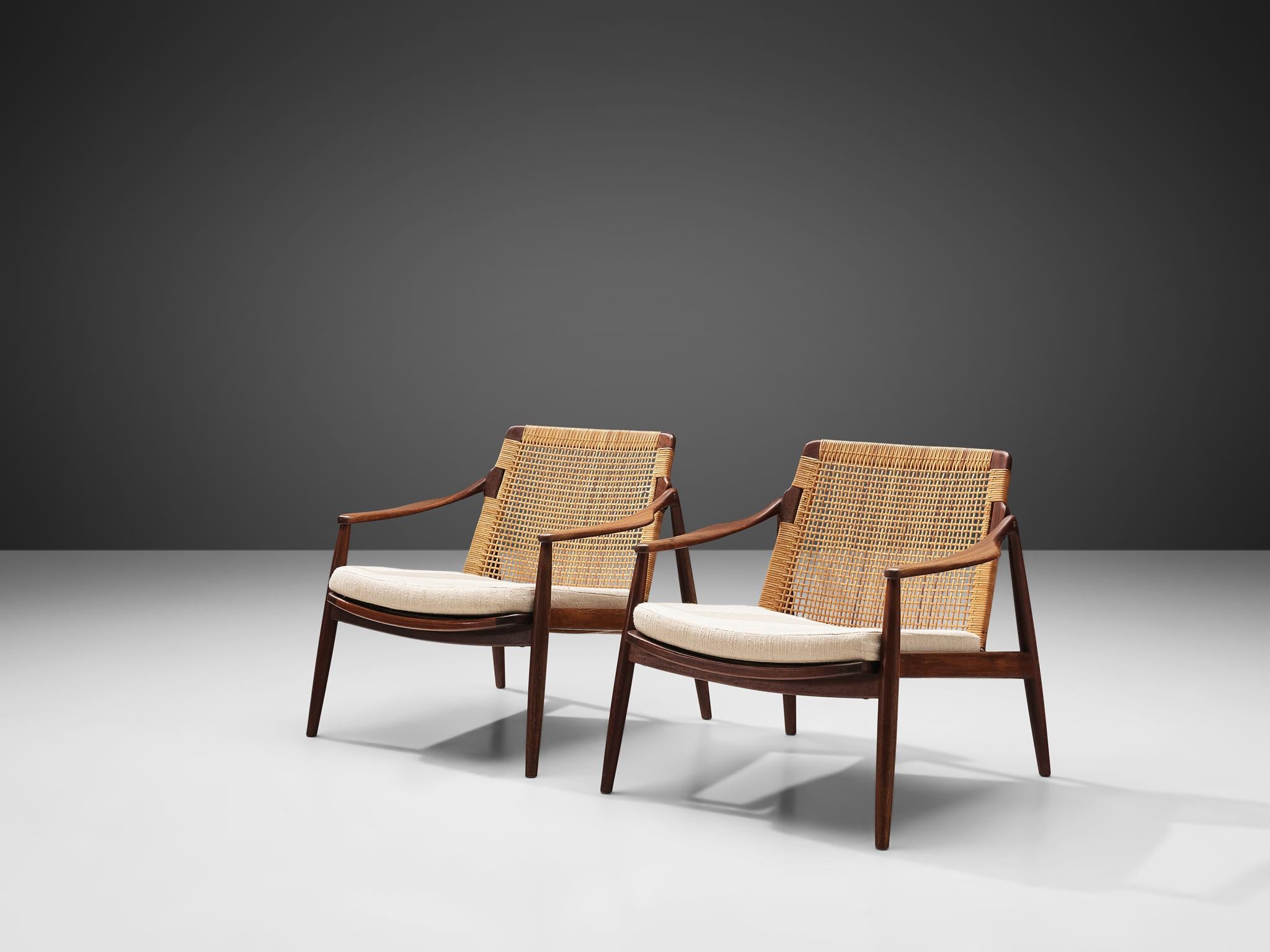 German Hartmut Lohmeyer Armchairs in Teak