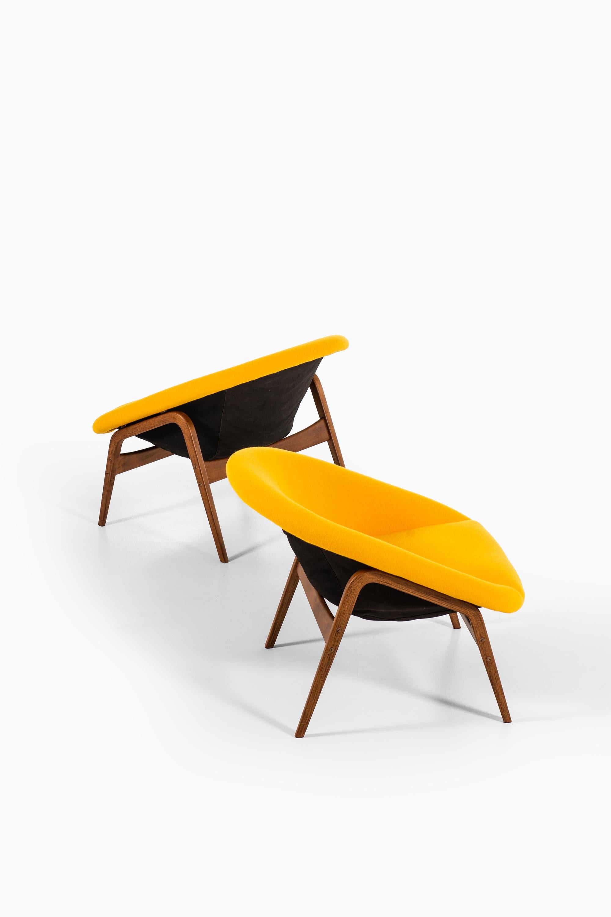 Mid-20th Century Hartmut Lohmeyer Easy Chairs Model Columbus Produced by Artifort For Sale