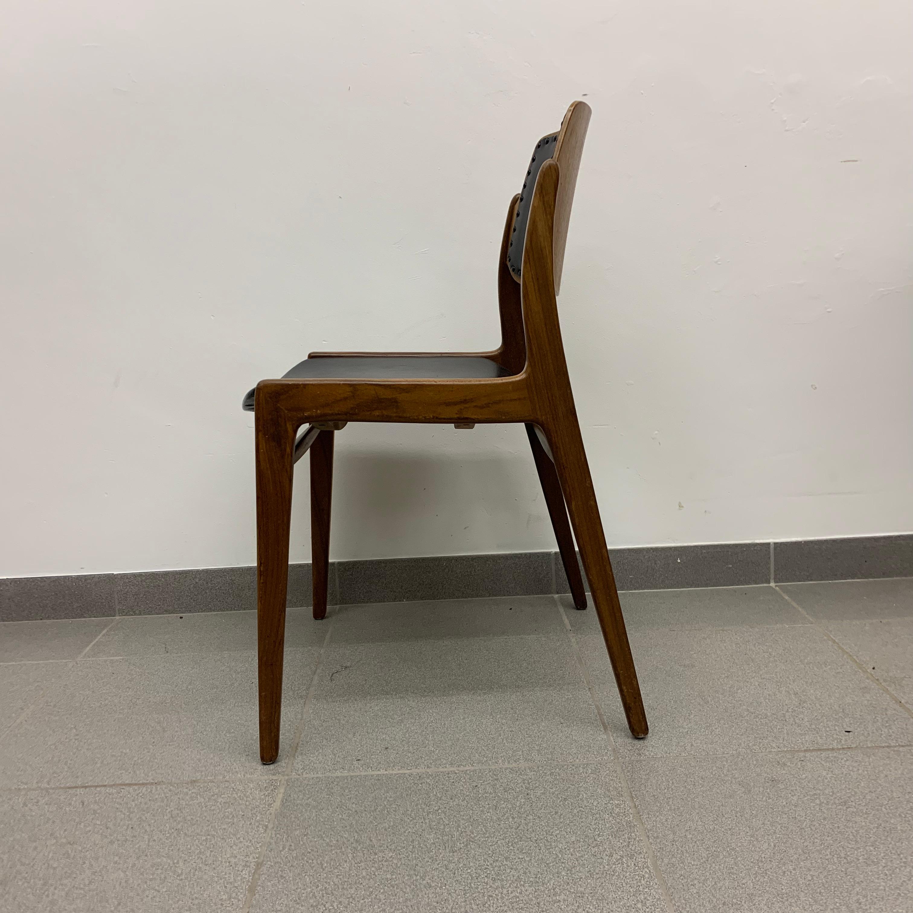 Mid-20th Century Hartmut Lohmeyer for Wilkhahn 1950’s dining chair teak wood design For Sale