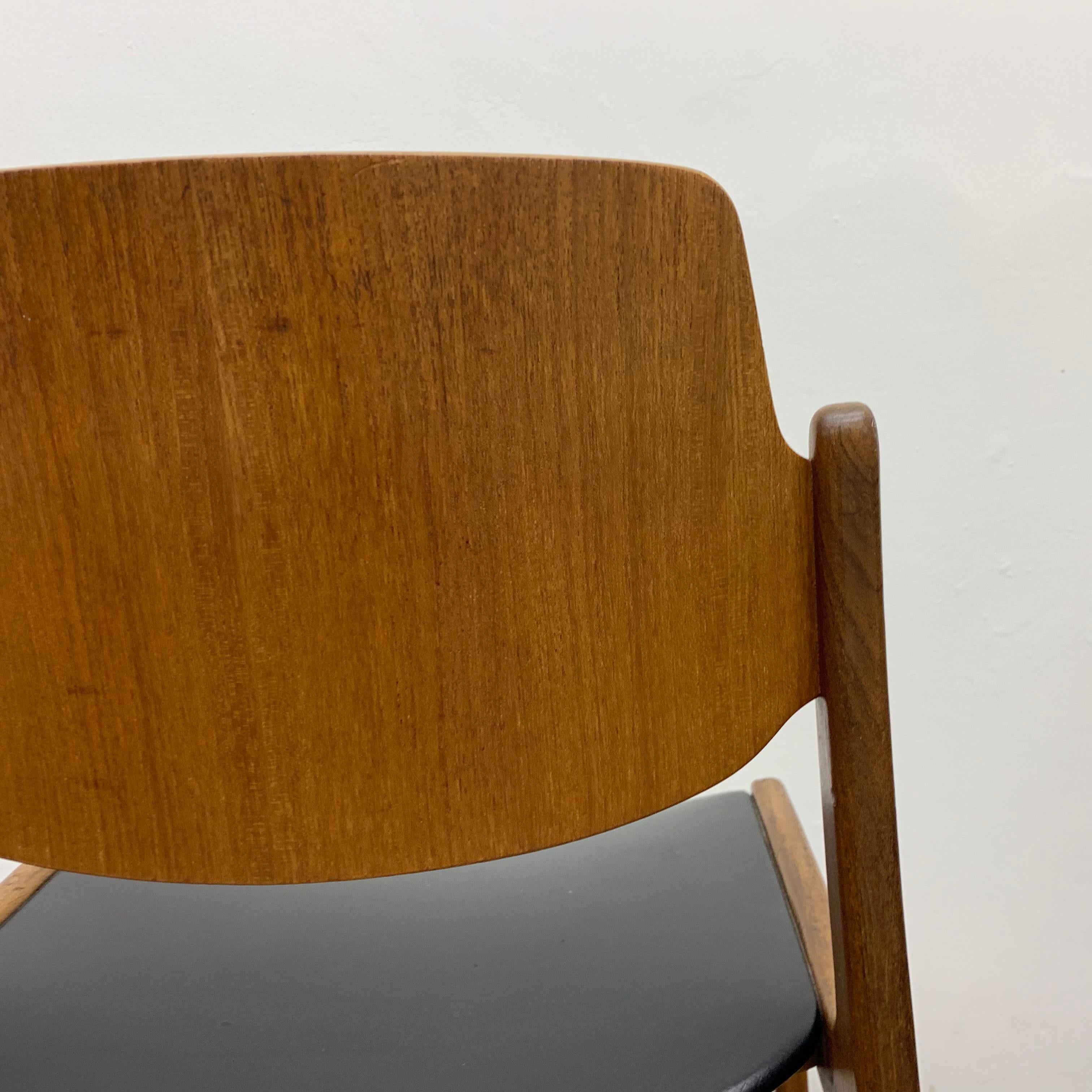 Hartmut Lohmeyer for Wilkhahn 1950’s dining chair teak wood design For Sale 1