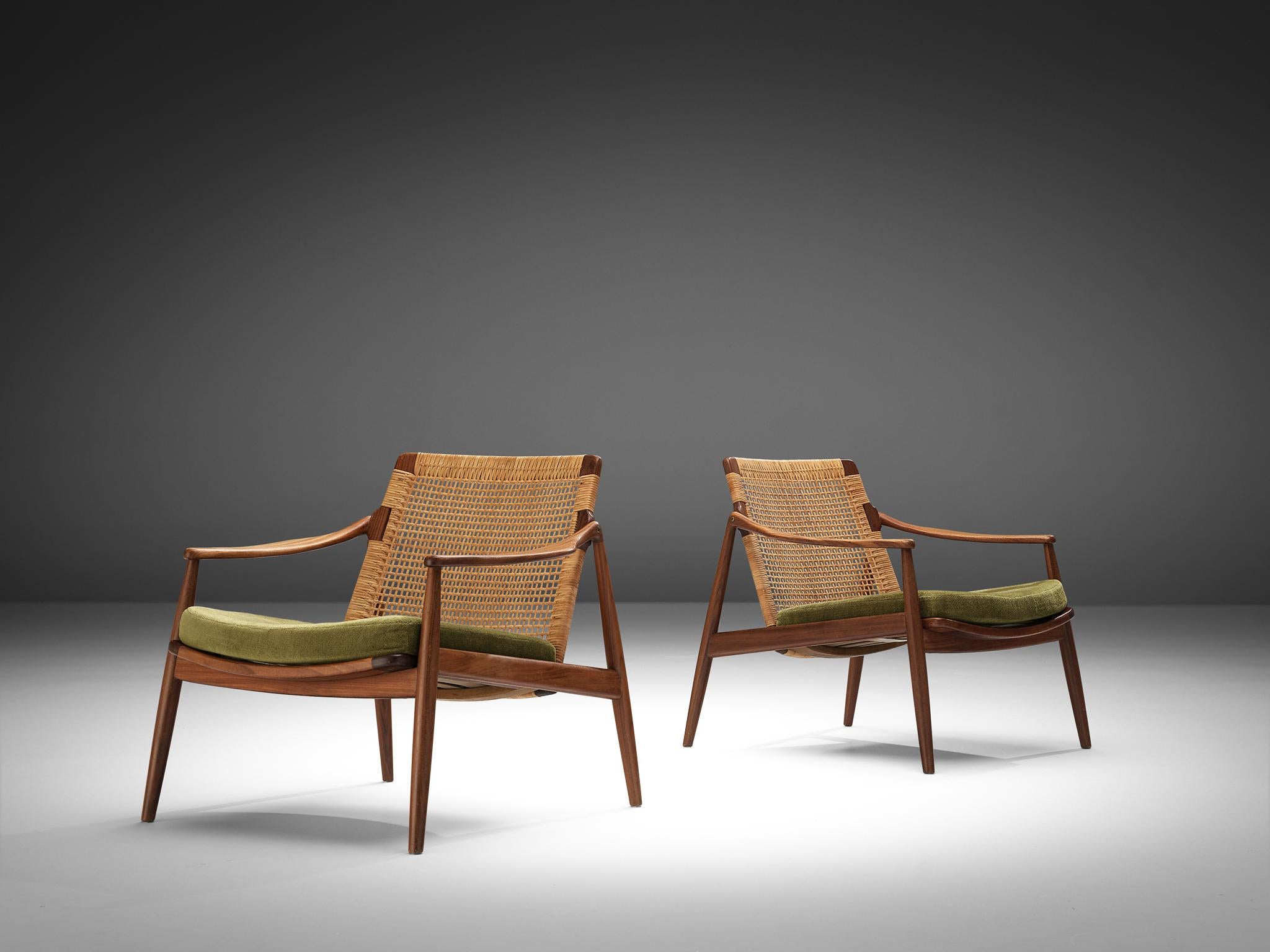 Hartmut Lohmeyer for Wilkhahn Pair of Lounge Chairs In Good Condition In Waalwijk, NL