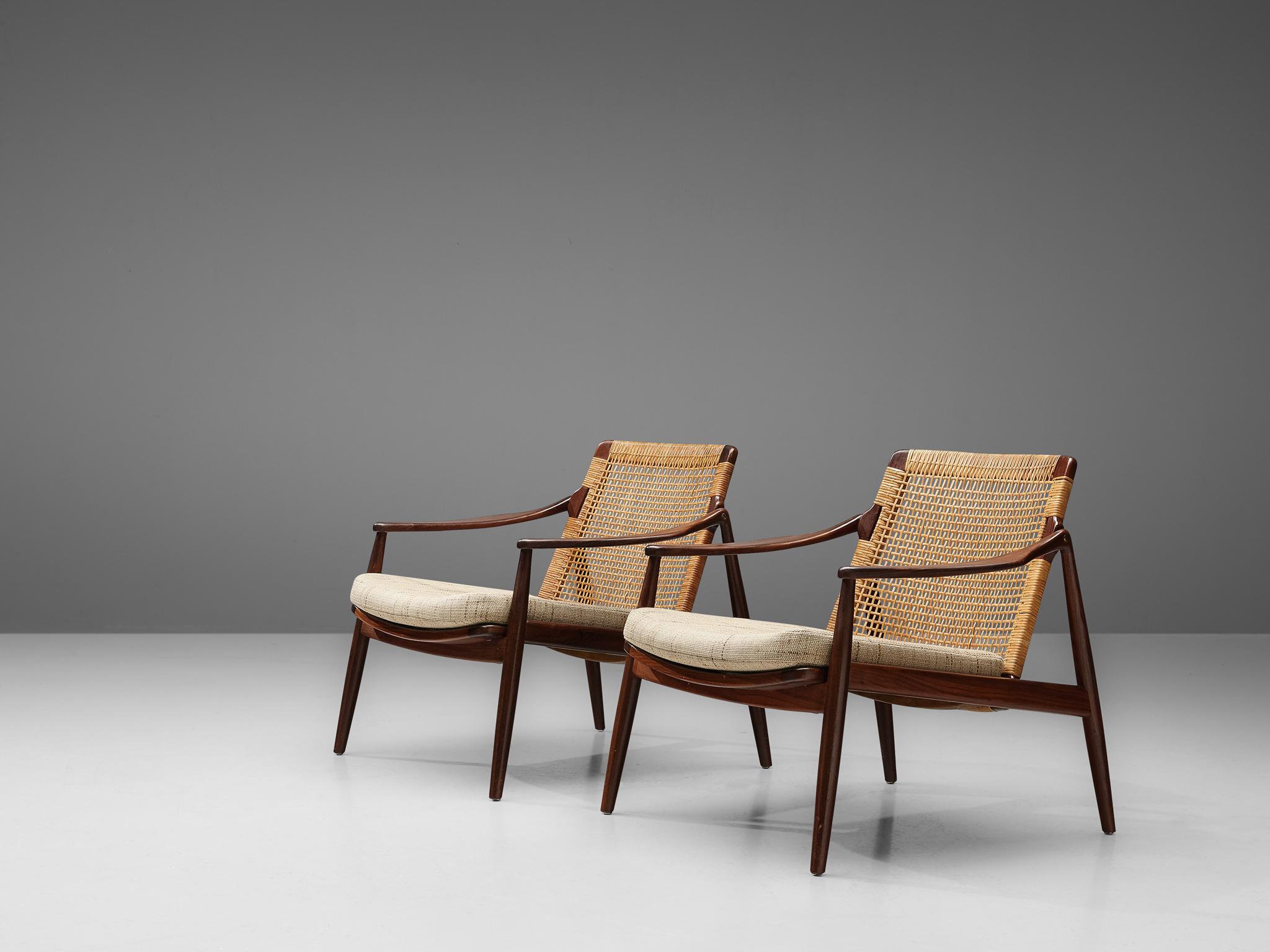 Upholstery Hartmut Lohmeyer for Wilkhahn Pair of Lounge Chairs