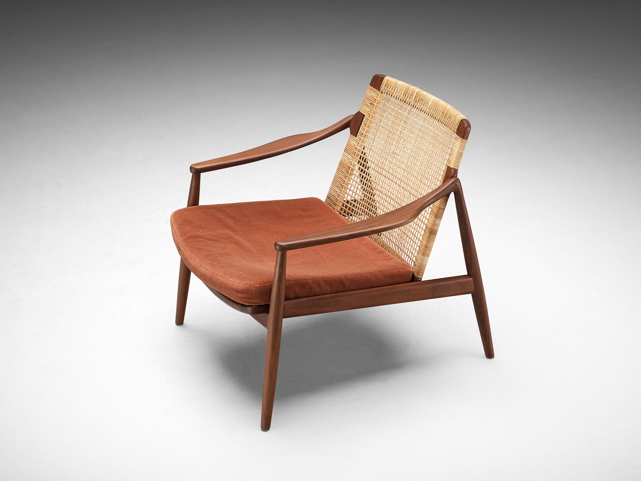 Mid-20th Century Hartmut Lohmeyer for Wilkhahn Pair of Lounge Chairs with Ottoman