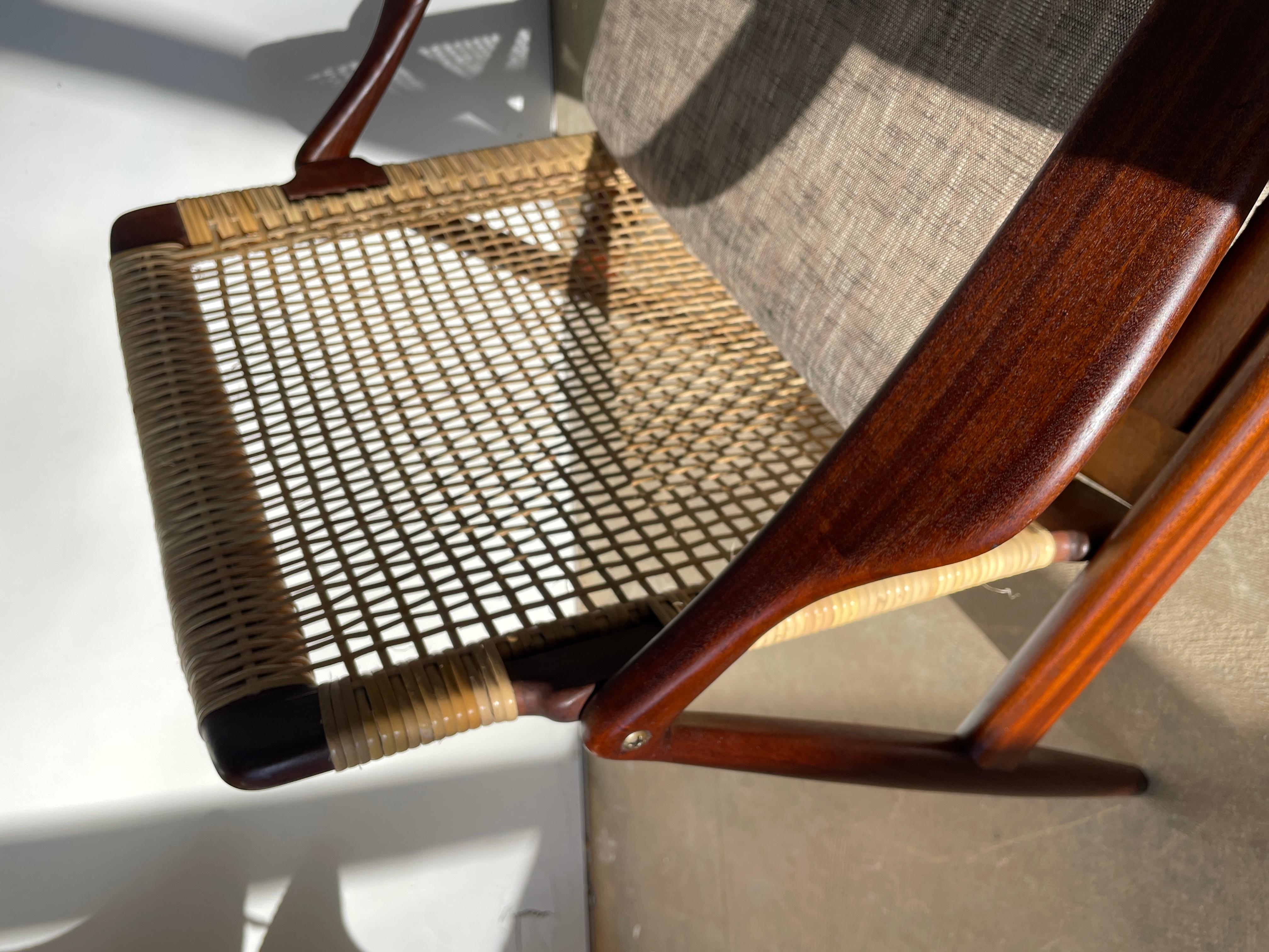 Hartmut Lohmeyer Lounge Chair in Teak and Cane 8