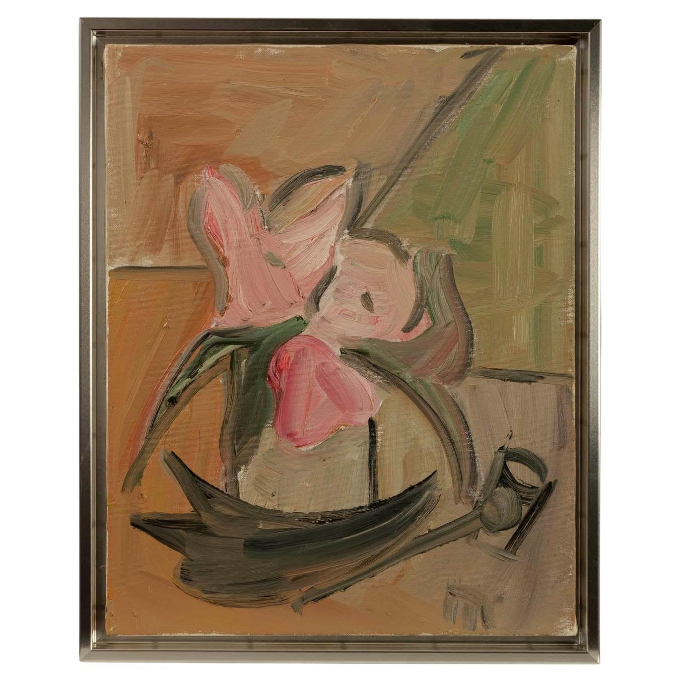 Hartmut Ritzerfeld (1950 - 2024), "Blumenstilleben", acrylic on canvas For Sale