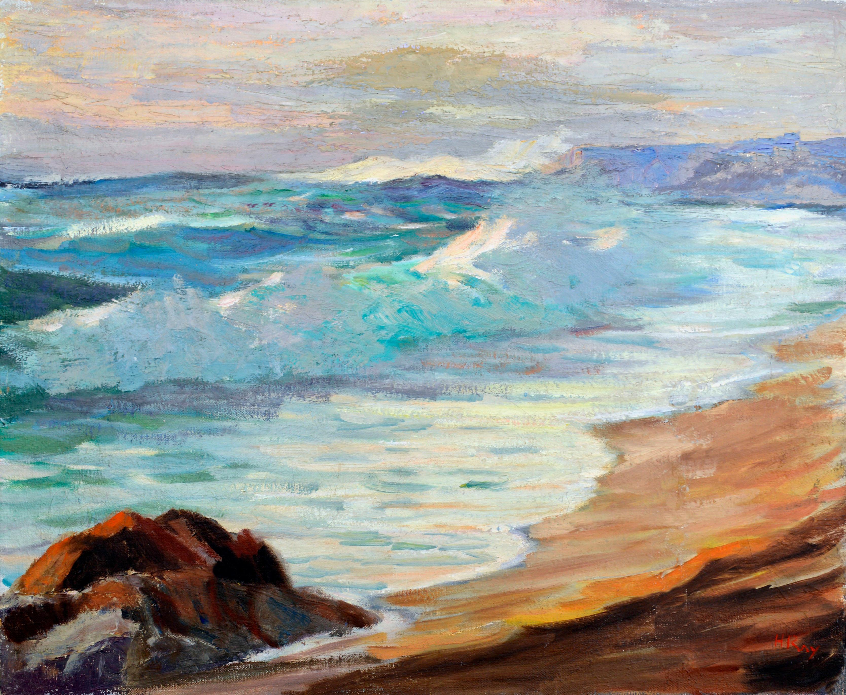 Hartzell Harrison Ray Landscape Painting - Northern California Coastline Seascape Landscape