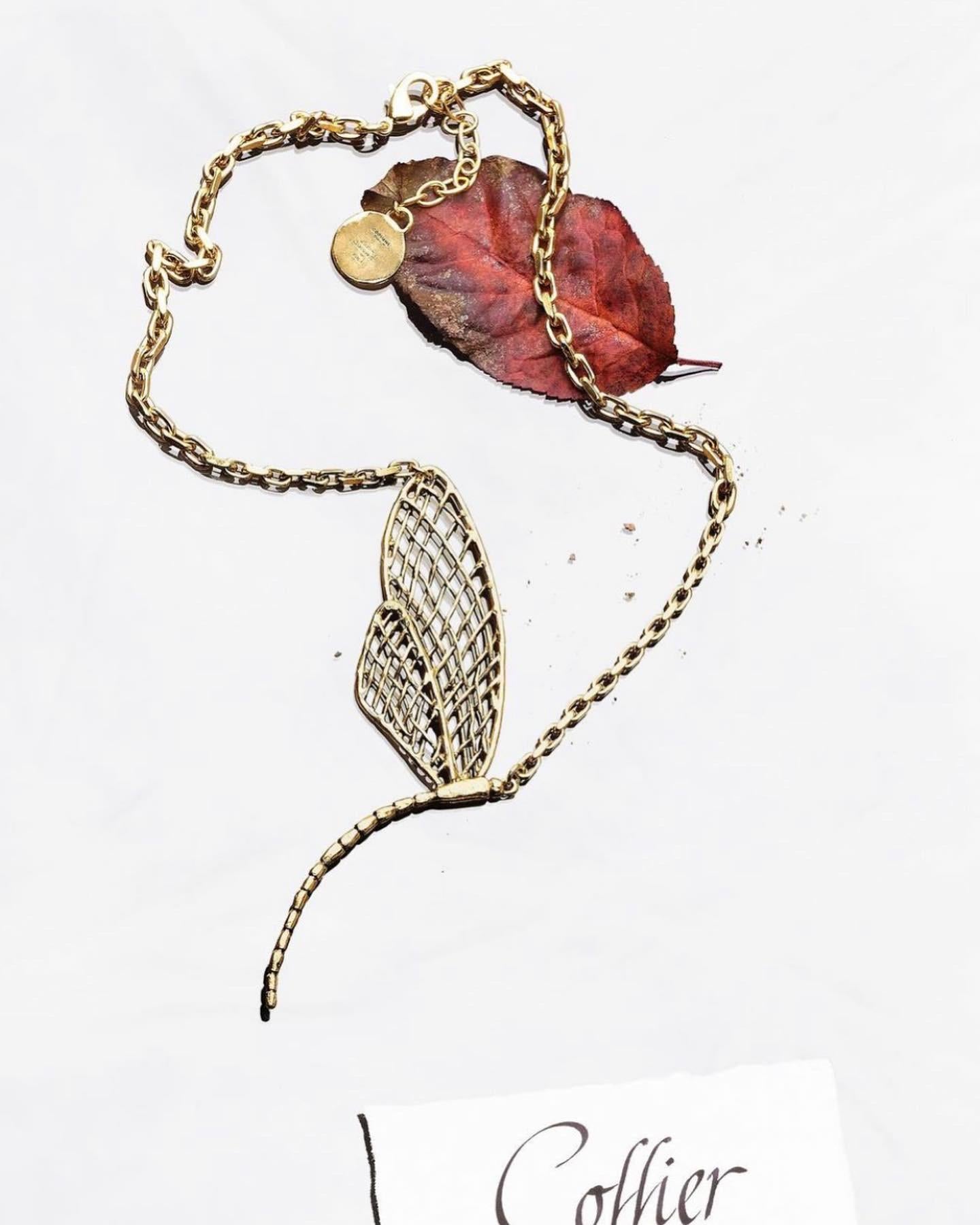 Women's or Men's Harumi for Goossens Paris Dragonfly Necklace