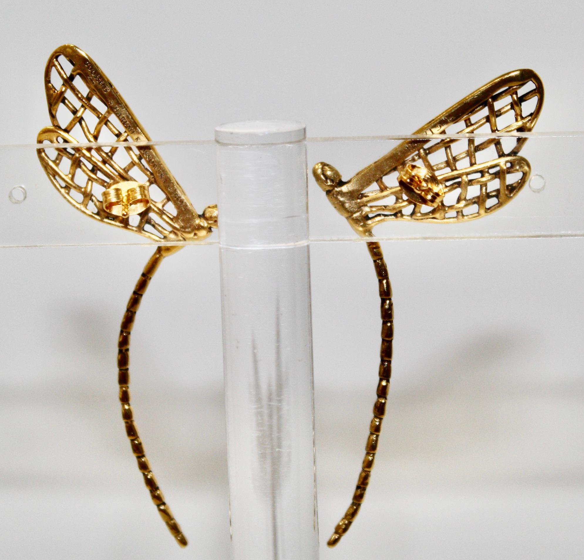 Harumi for Goossens Paris Dragonfly Pierced Earrings  5