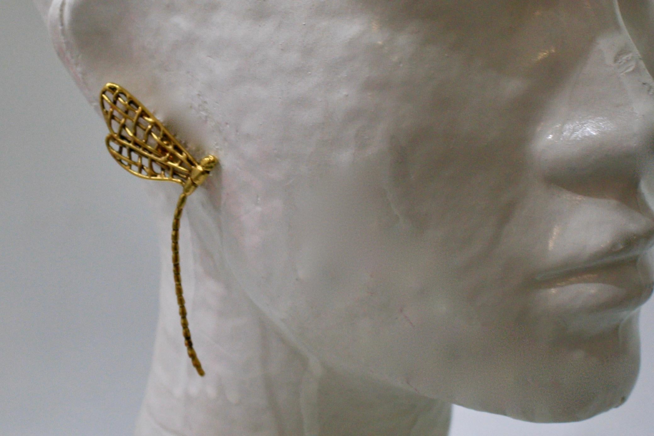 Women's or Men's Harumi for Goossens Paris Dragonfly Pierced Earrings 