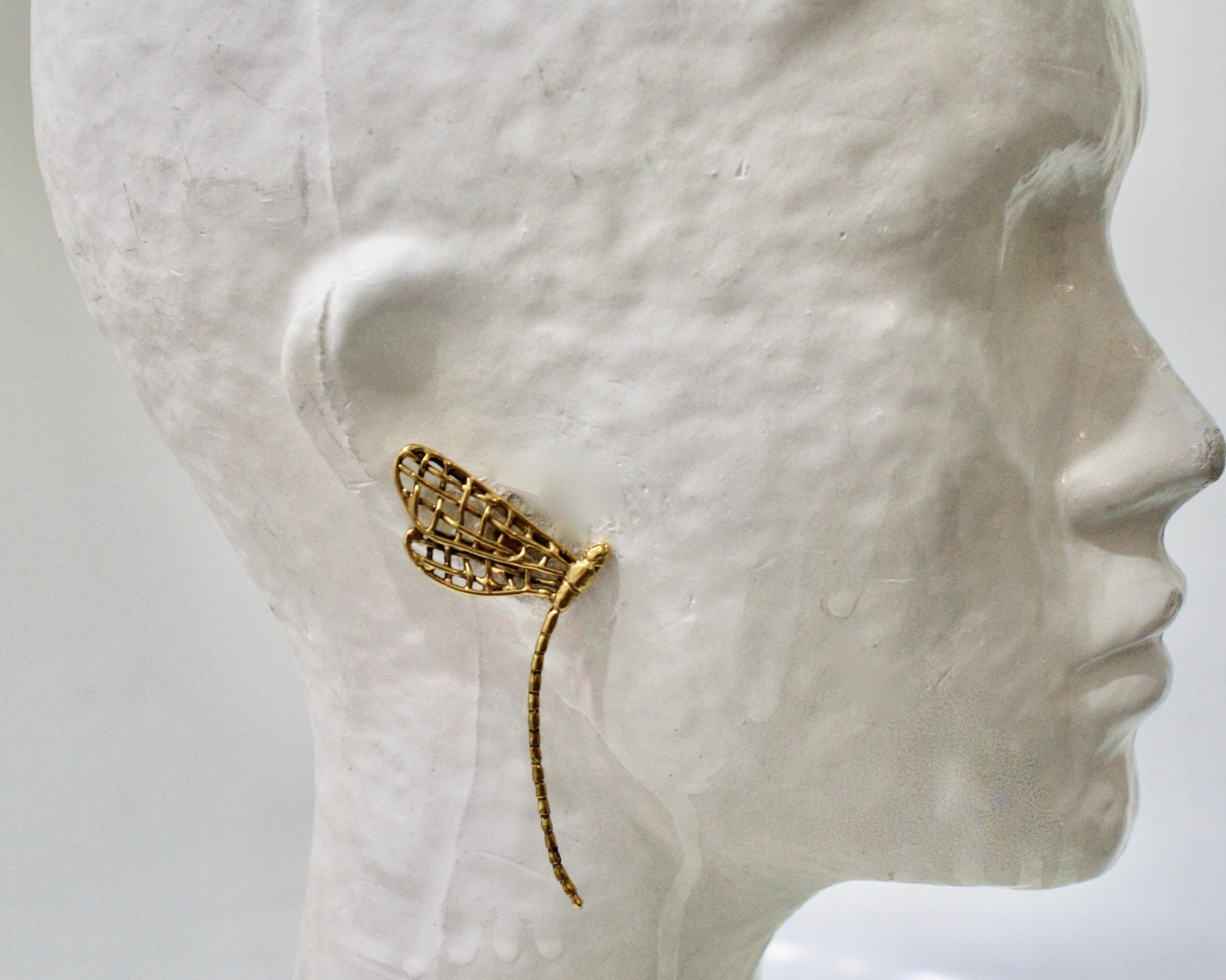 Harumi for Goossens Paris Dragonfly Pierced Earrings  2