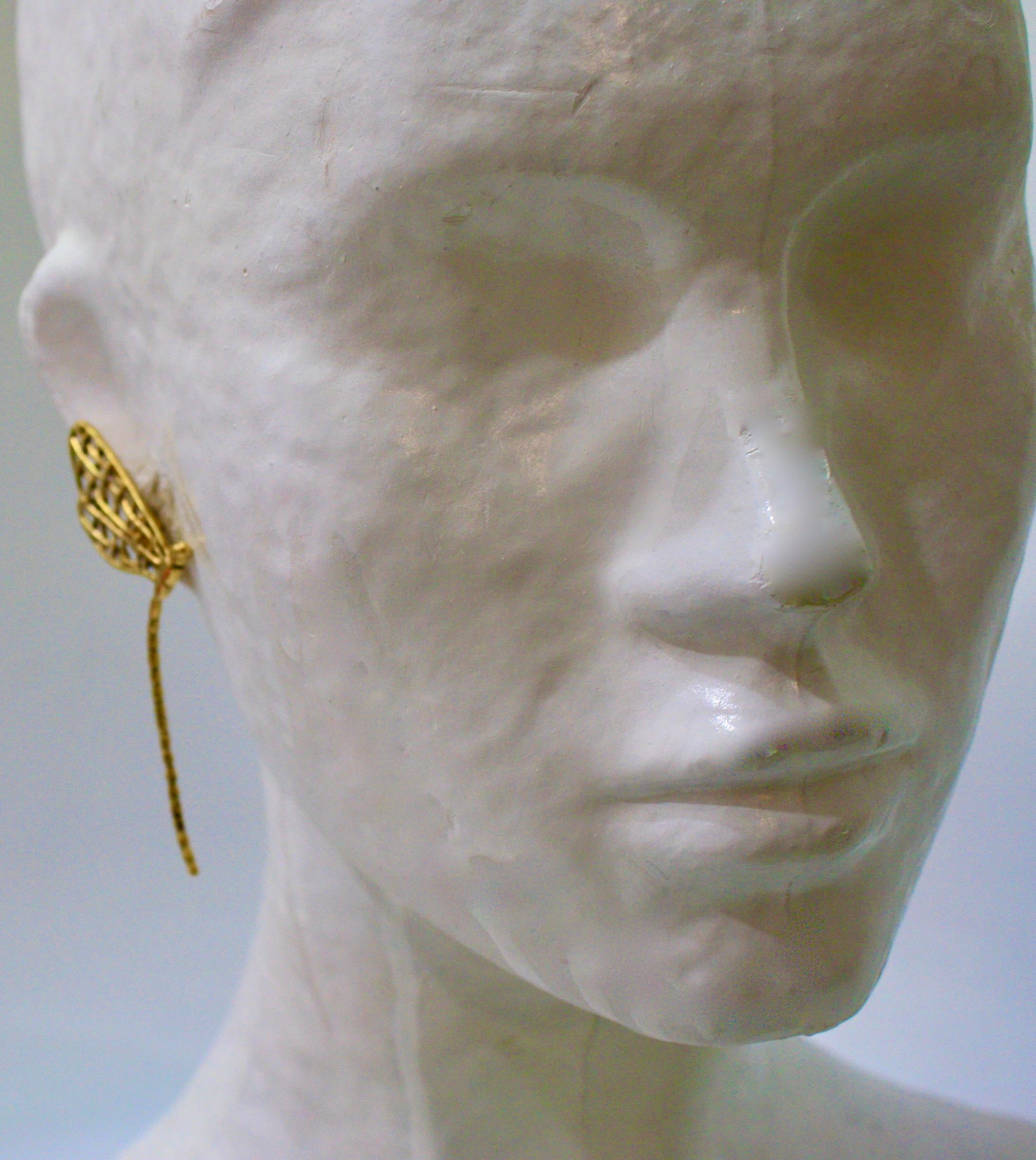 Harumi for Goossens Paris Dragonfly Pierced Earrings  3