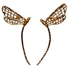Harumi for Goossens Paris Dragonfly Pierced Earrings 