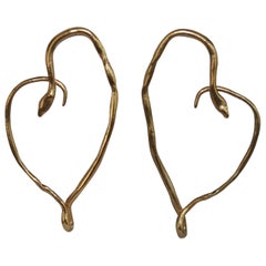 Harumi Klossowska de Rola for Goossens Paris Heart Snake Earrings