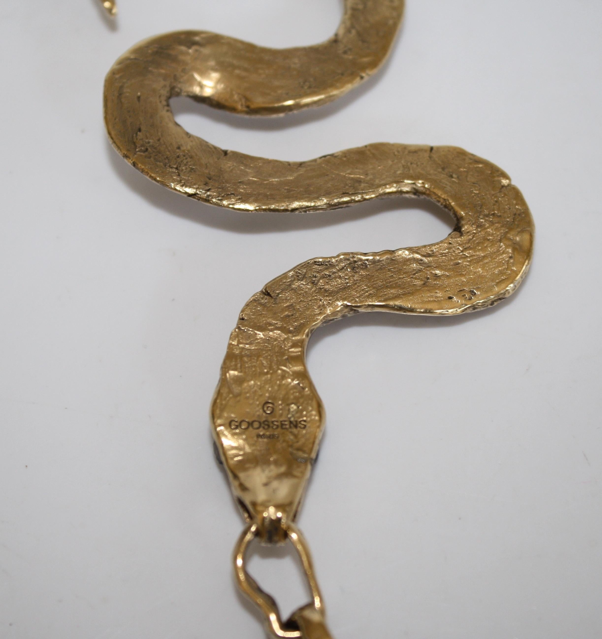Moderne Harumi Klossowska de Rola for Goossens Paris Collier de serpents